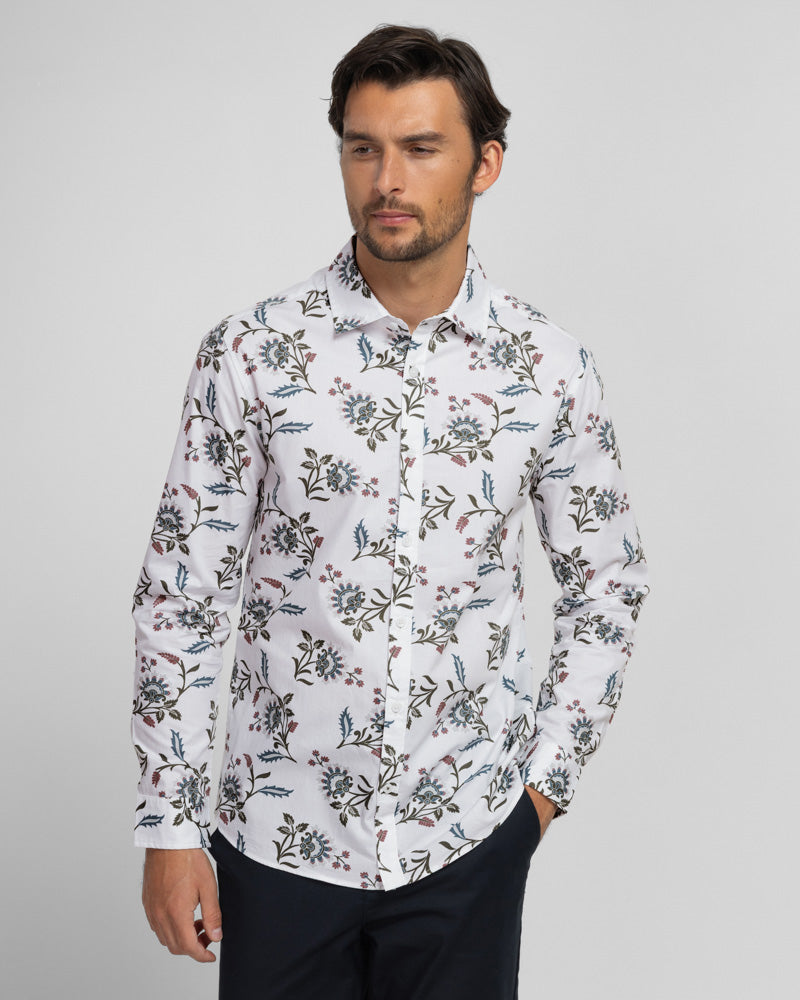 【THE LIGHT】25ss Flower print long sleeve Steel & Jelly Men's Astbury Floral Print Long Sleeve Shirt