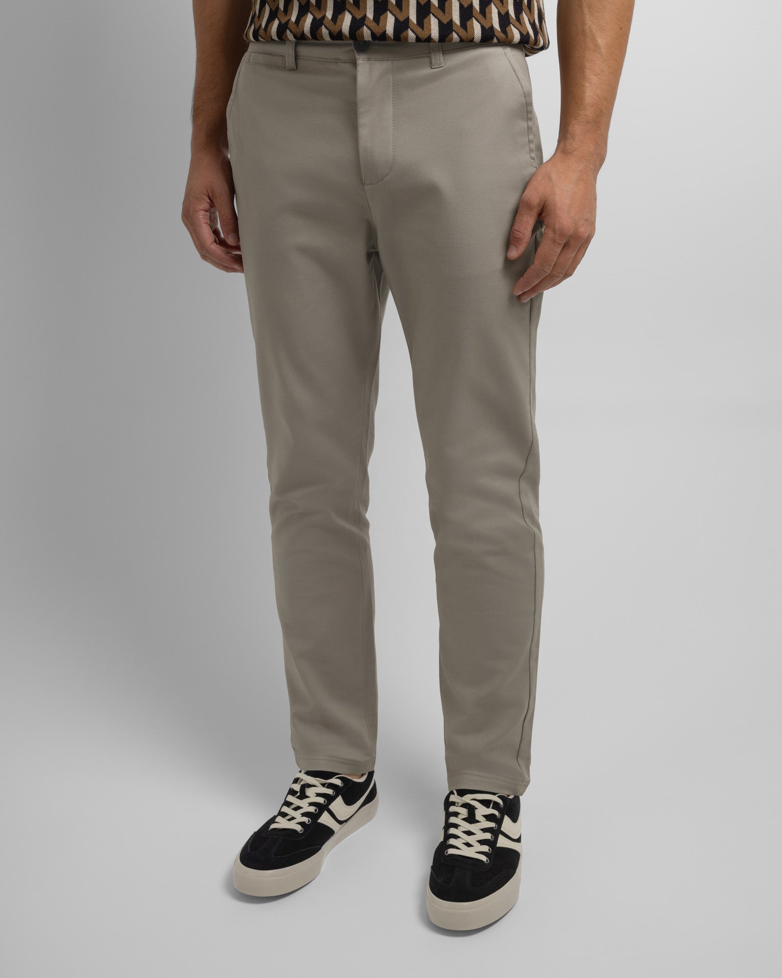 Smart Slim Fit Cotton Stretch Chino Trousers
