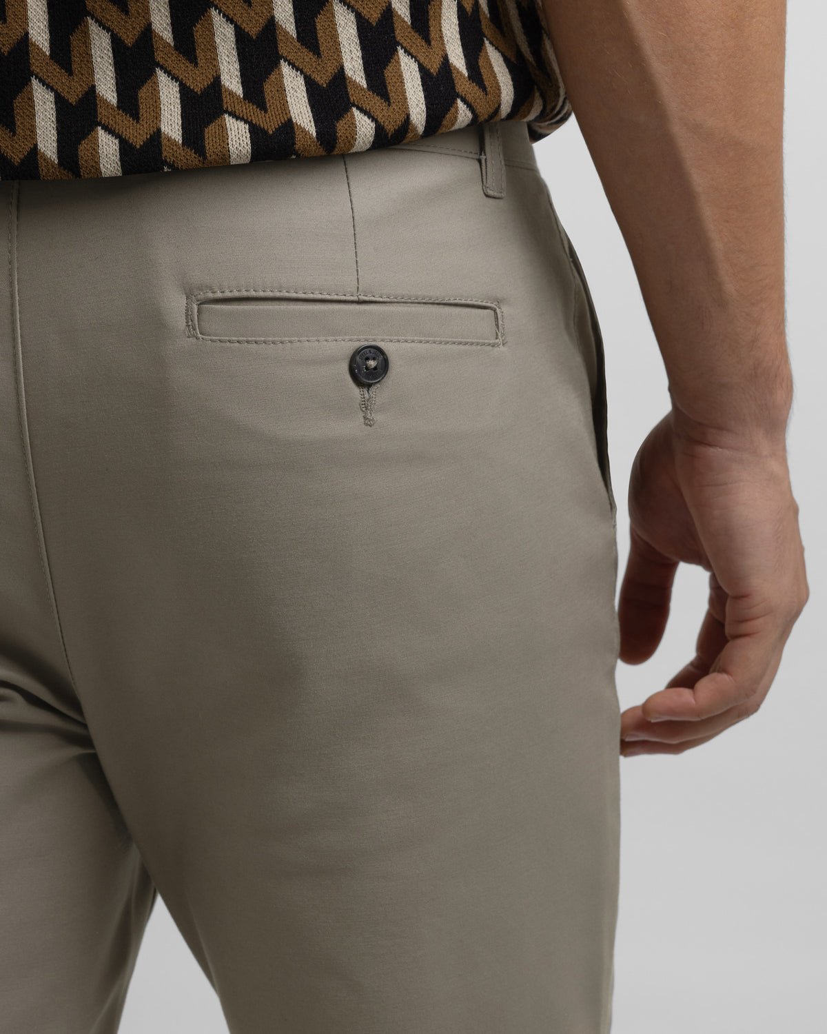 Smart Slim Fit Cotton Stretch Chino Trousers