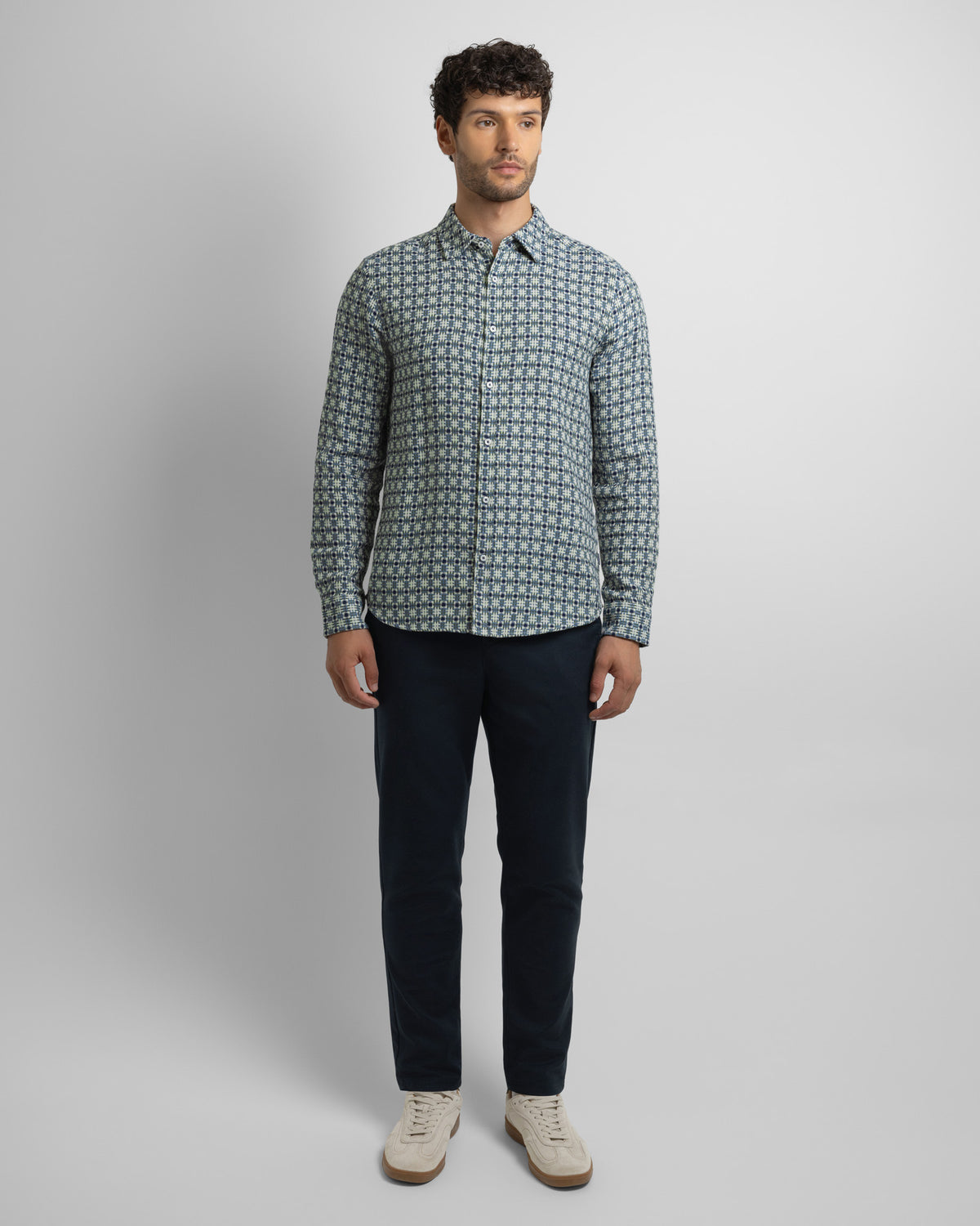 Smart Slim Fit Cotton Stretch Chino Trousers