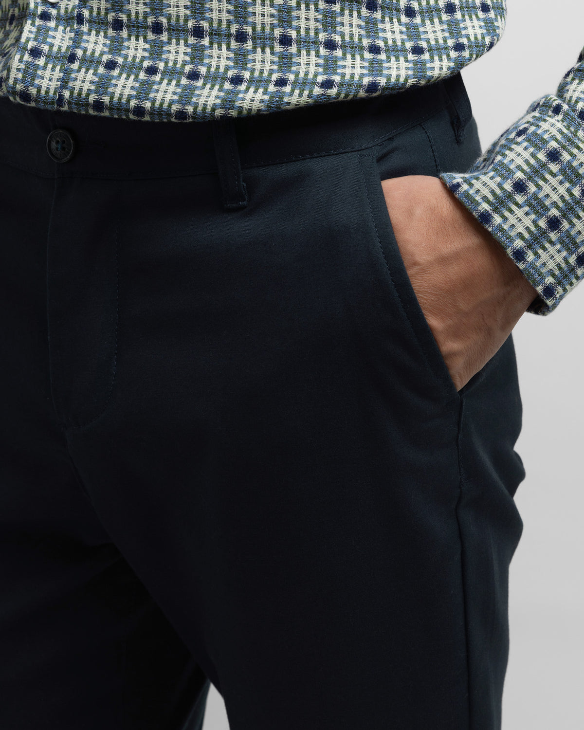 Smart Slim Fit Cotton Stretch Chino Trousers