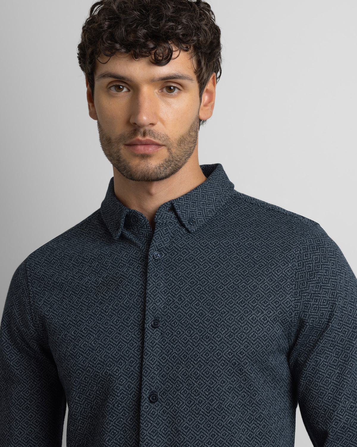 Audlem – Diamond Jacquard Jersey Shirt
