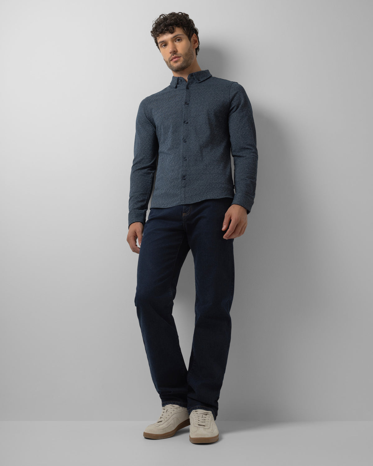 Audlem – Diamond Jacquard Jersey Shirt
