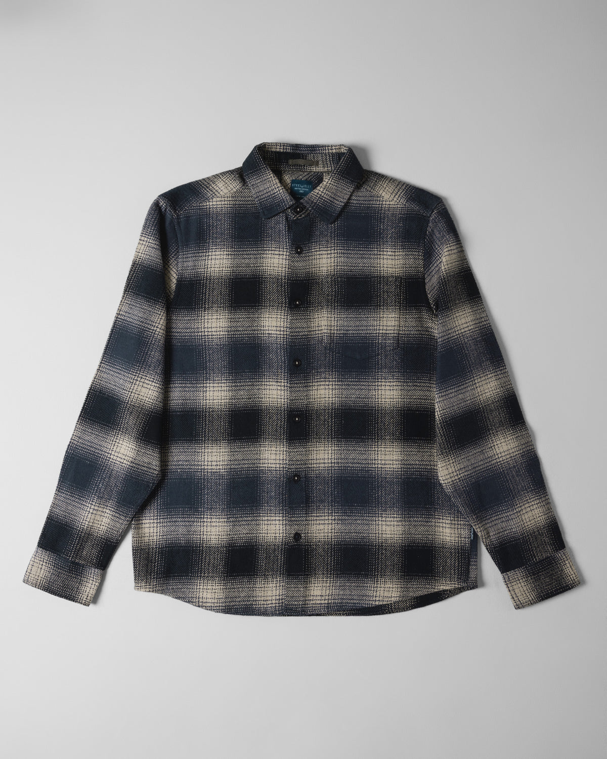 Audlem - Shadow Check Brushed Cotton Long Sleeve Shirt