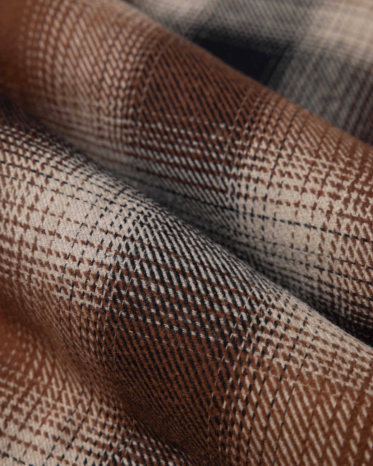 Audlem - Shadow Check Brushed Cotton Long Sleeve Shirt