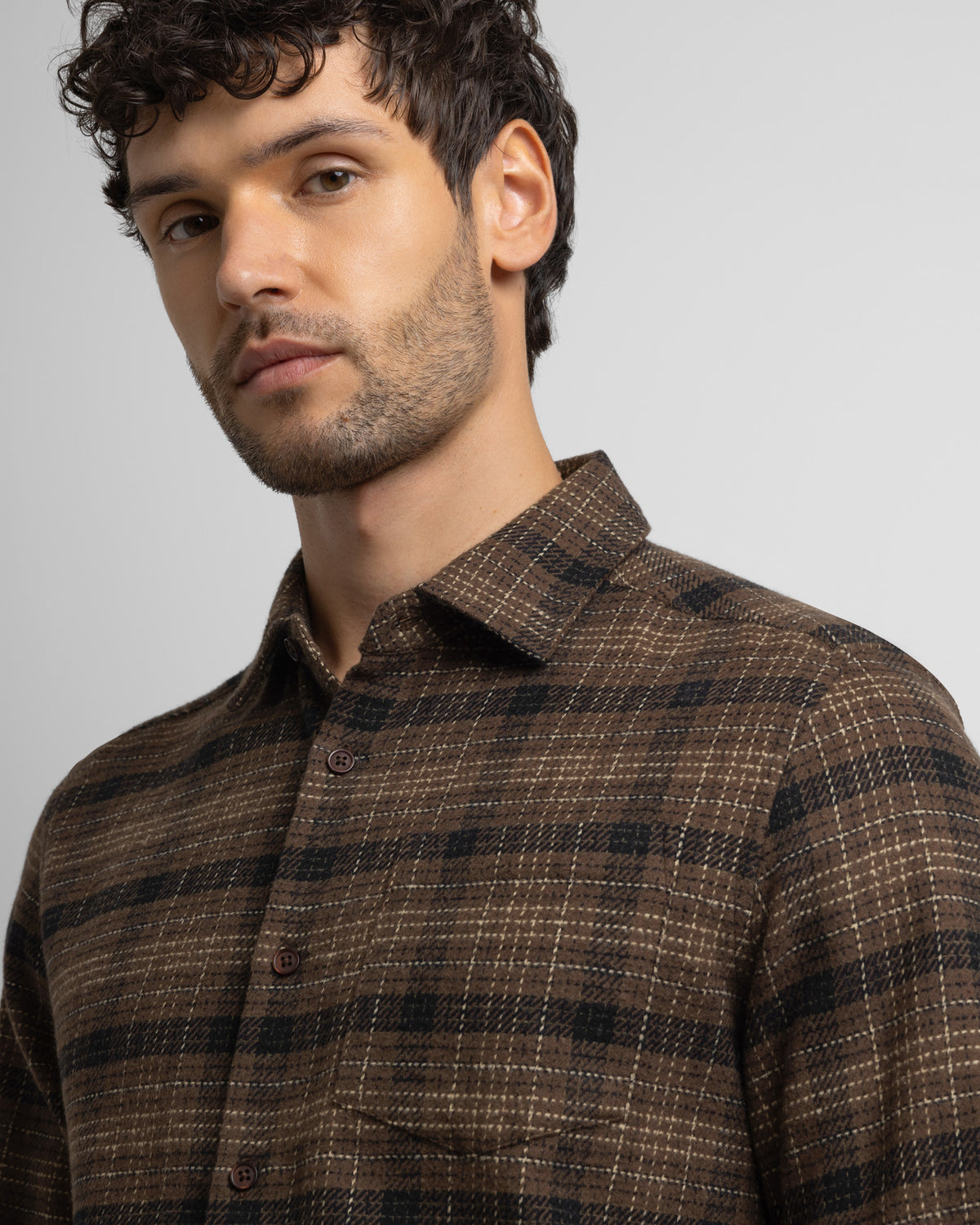 Alderley- Check Brushed Cotton Long Sleeve Shirt