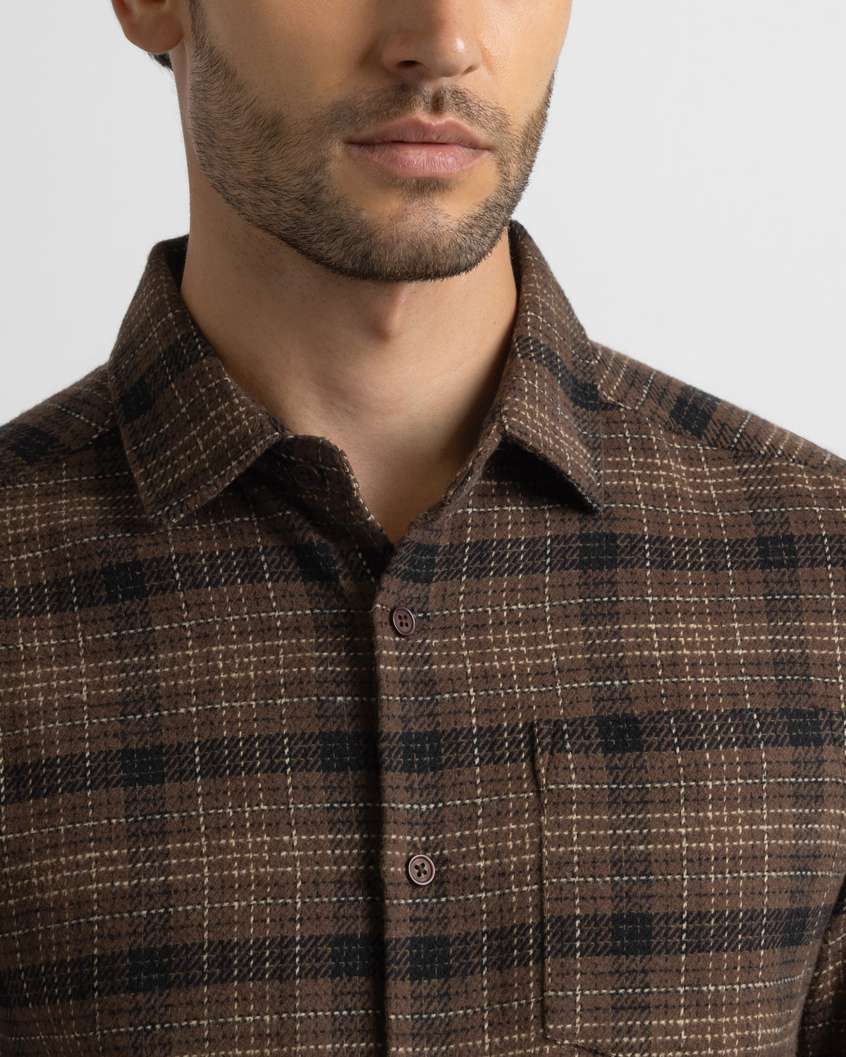 Alderley- Check Brushed Cotton Long Sleeve Shirt