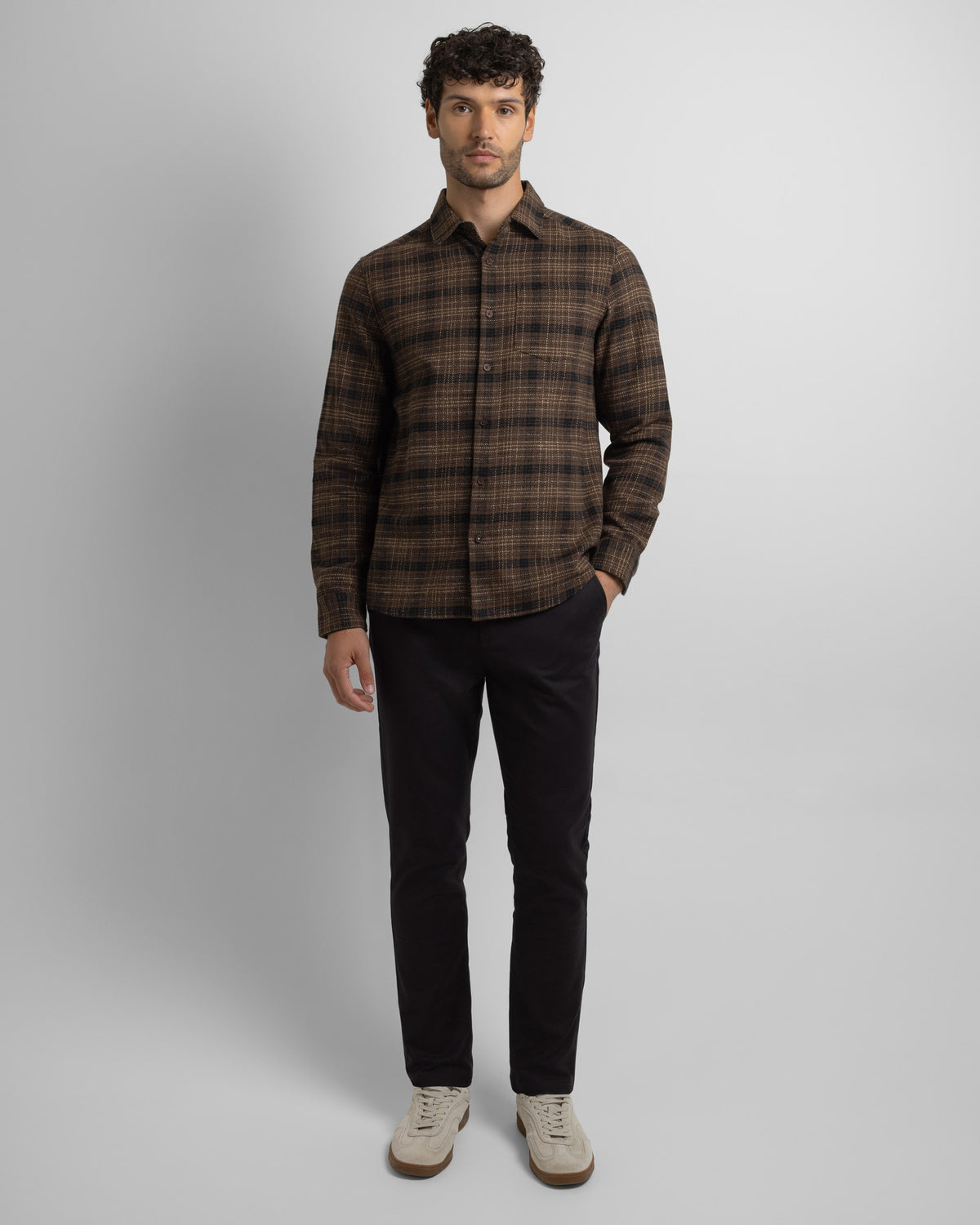 Alderley- Check Brushed Cotton Long Sleeve Shirt