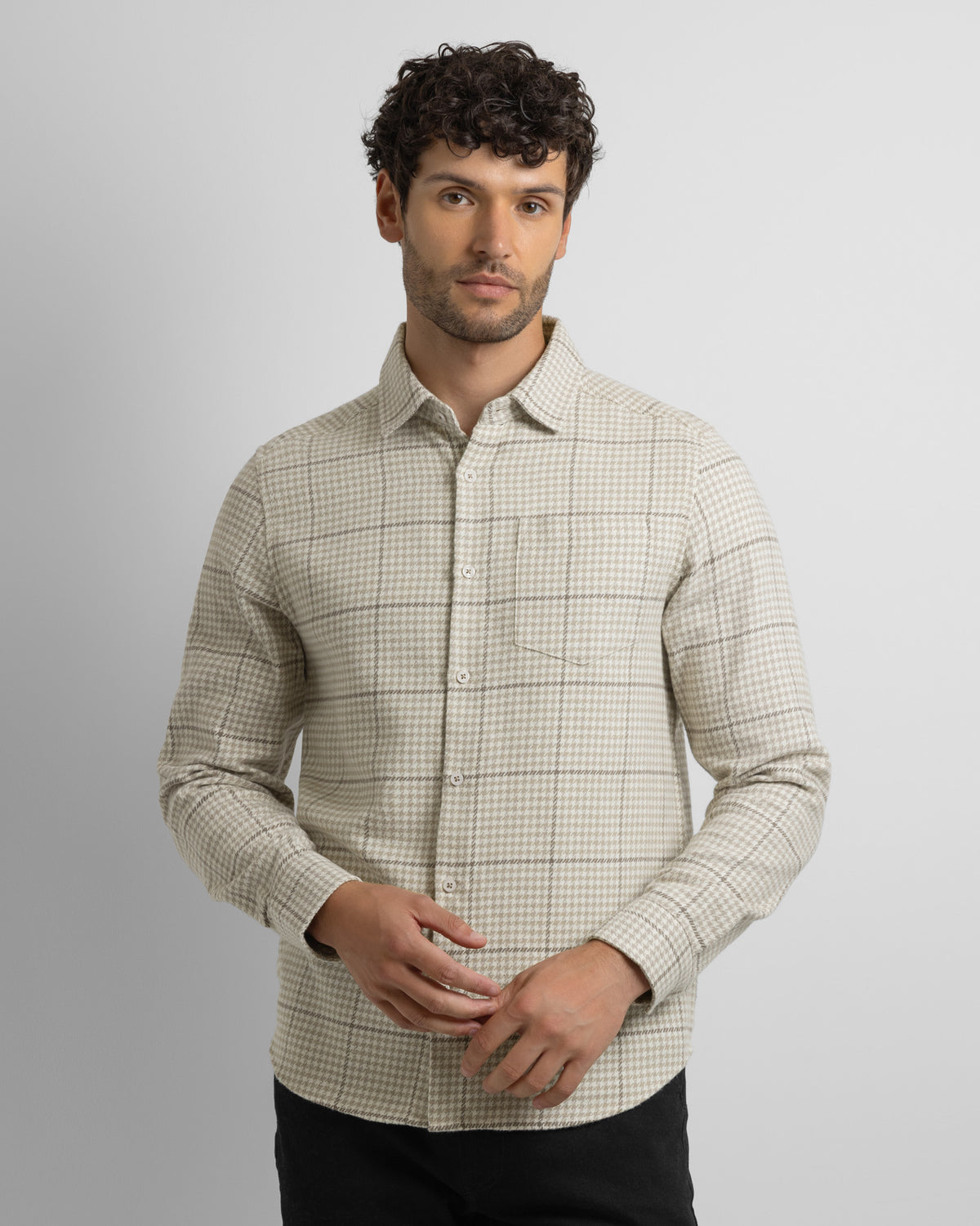 Styal - Check Brushed Cotton Long Sleeve Shirt