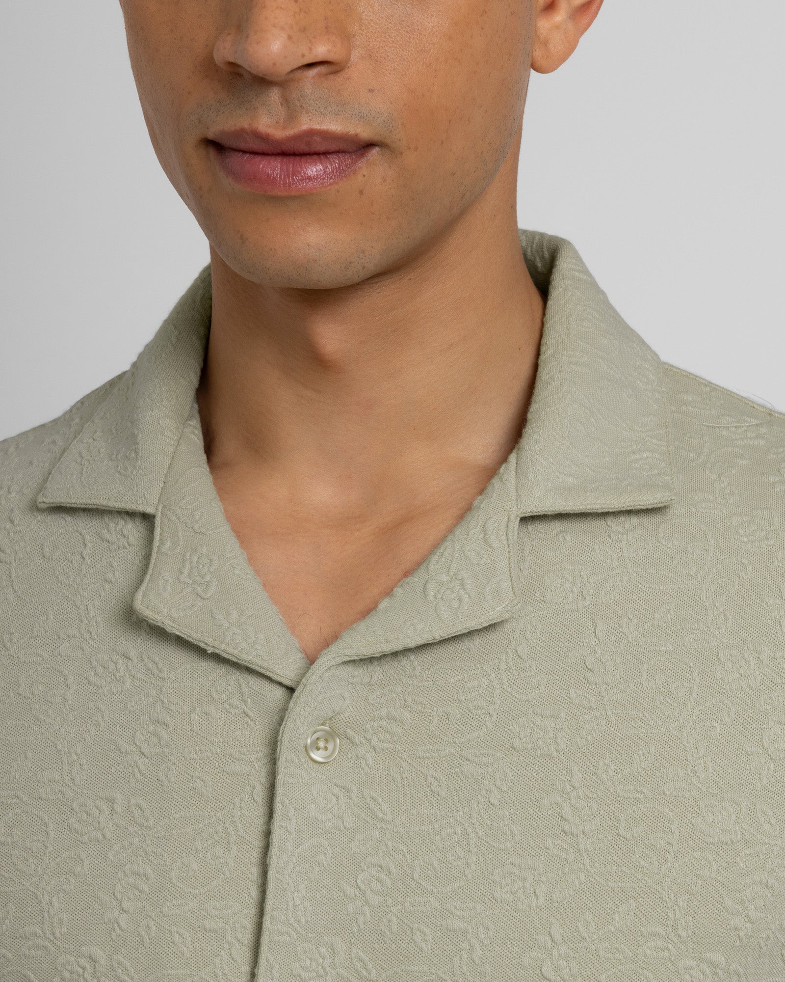 Perivale - Floral Jacquard Short Sleeve Shirt