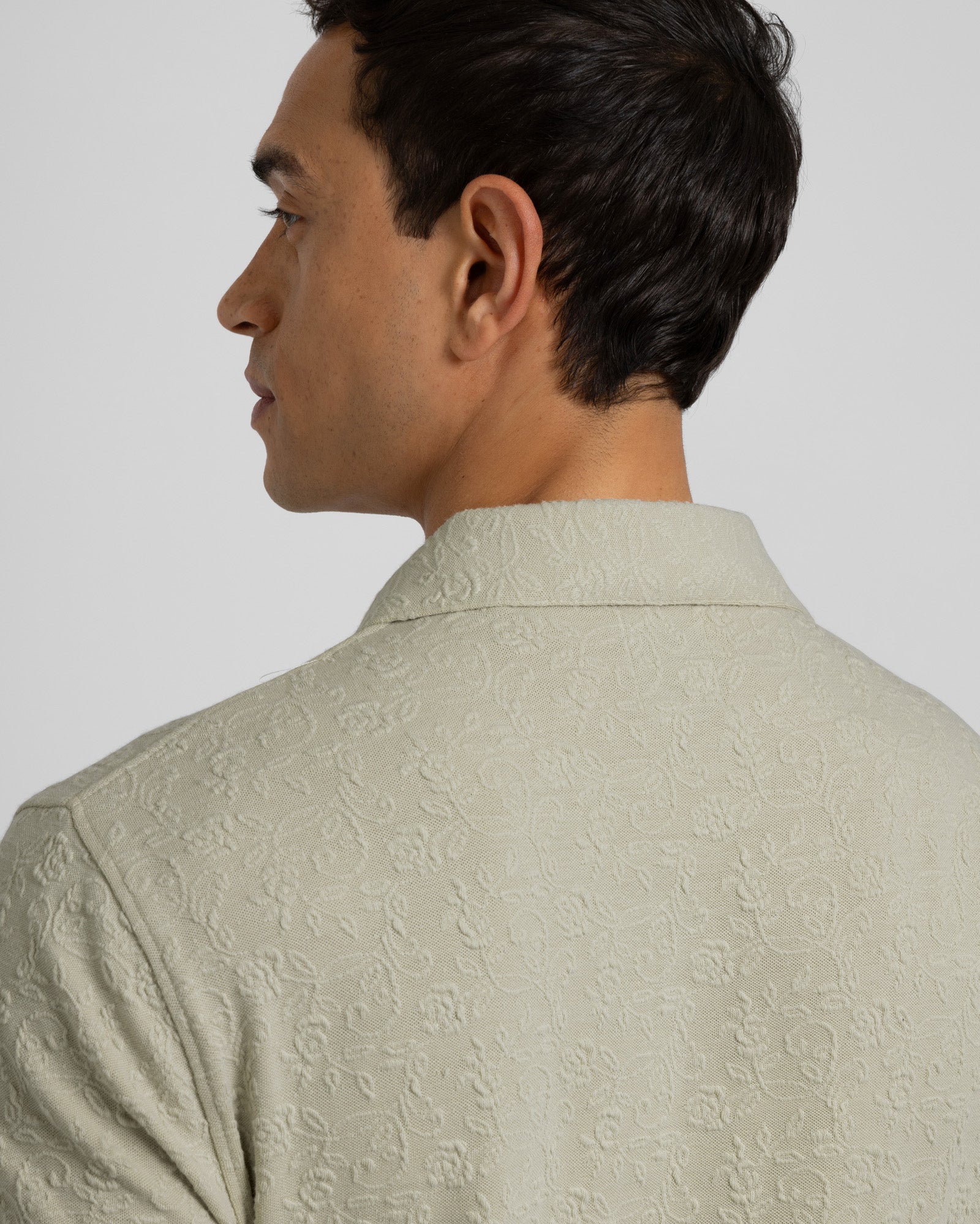 Perivale - Floral Jacquard Short Sleeve Shirt