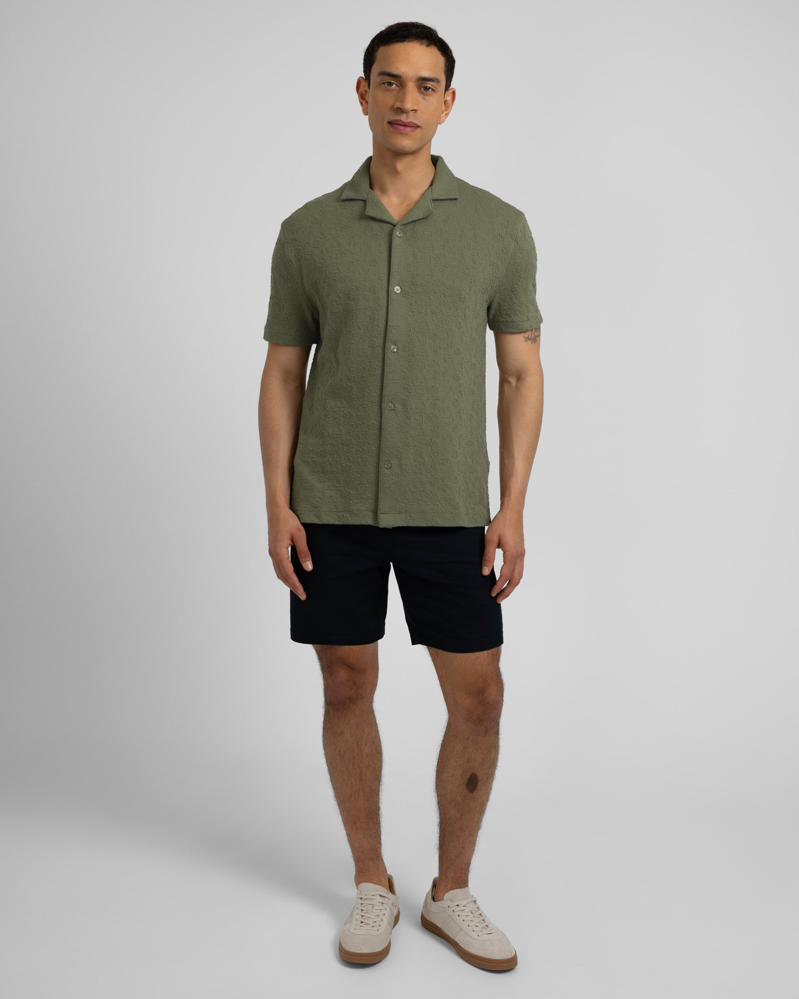 Perivale - Floral Jacquard Short Sleeve Shirt