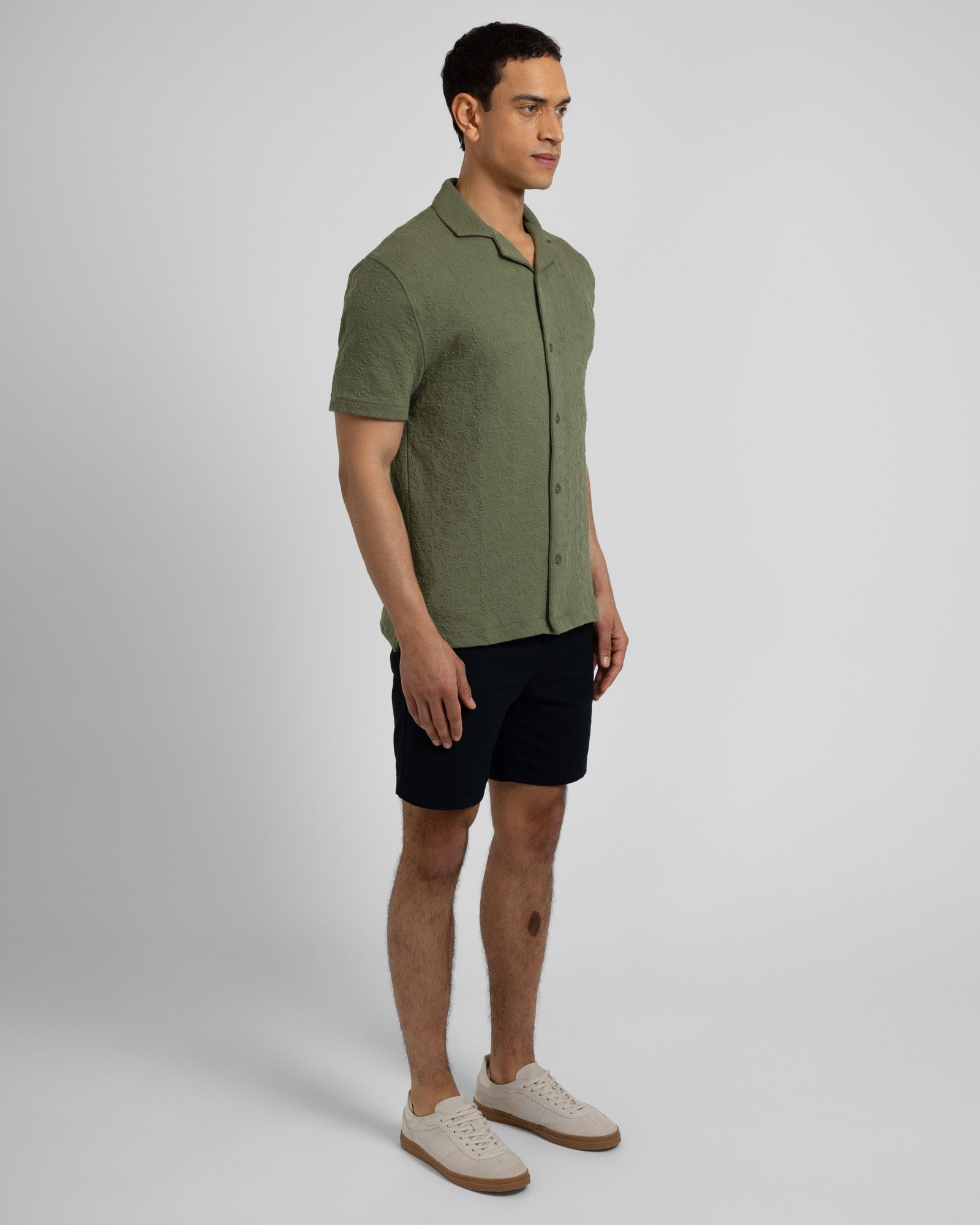 Perivale - Floral Jacquard Short Sleeve Shirt