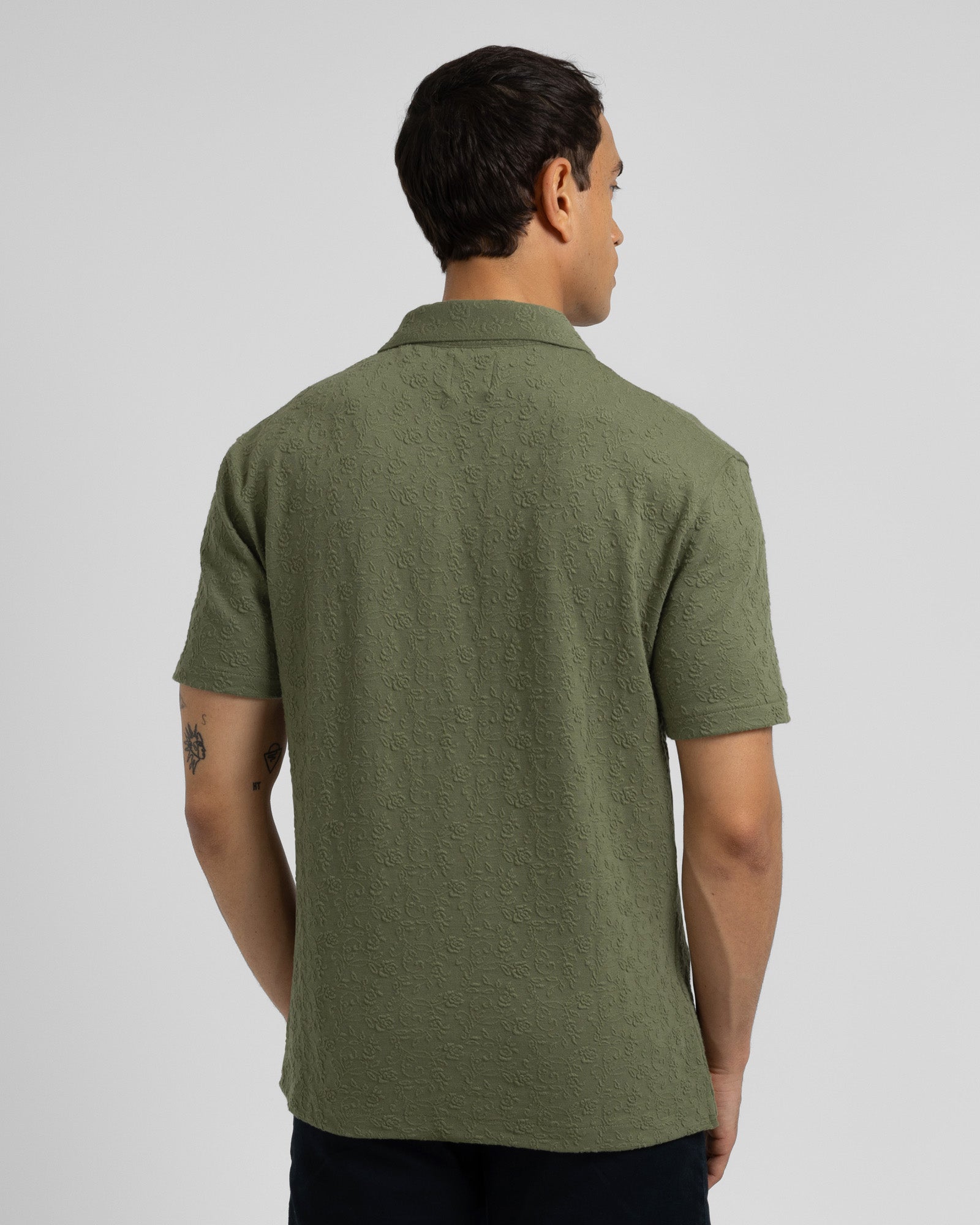 Perivale - Floral Jacquard Short Sleeve Shirt