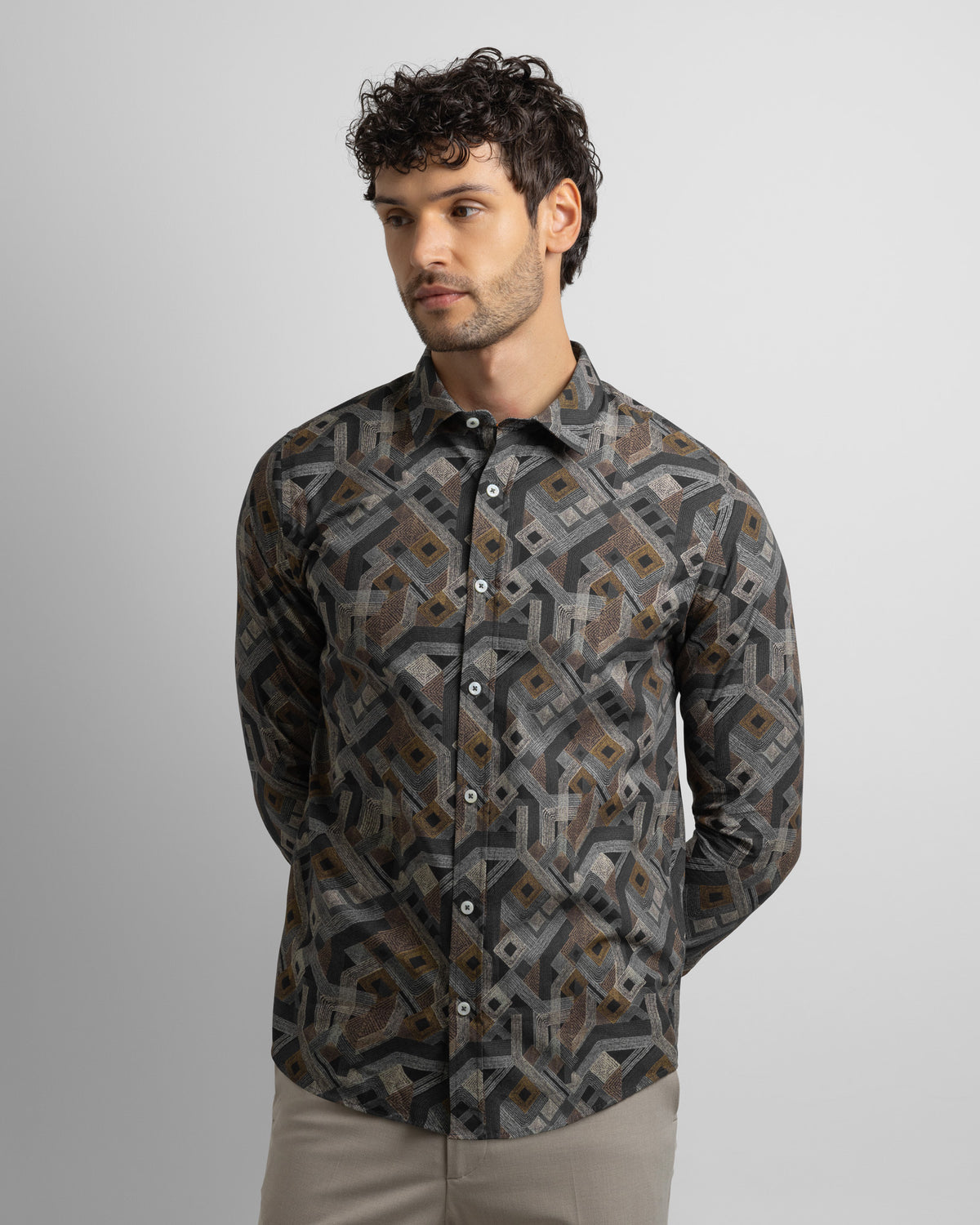 Limited Edition Slate Aztec Slim Fit Shirt