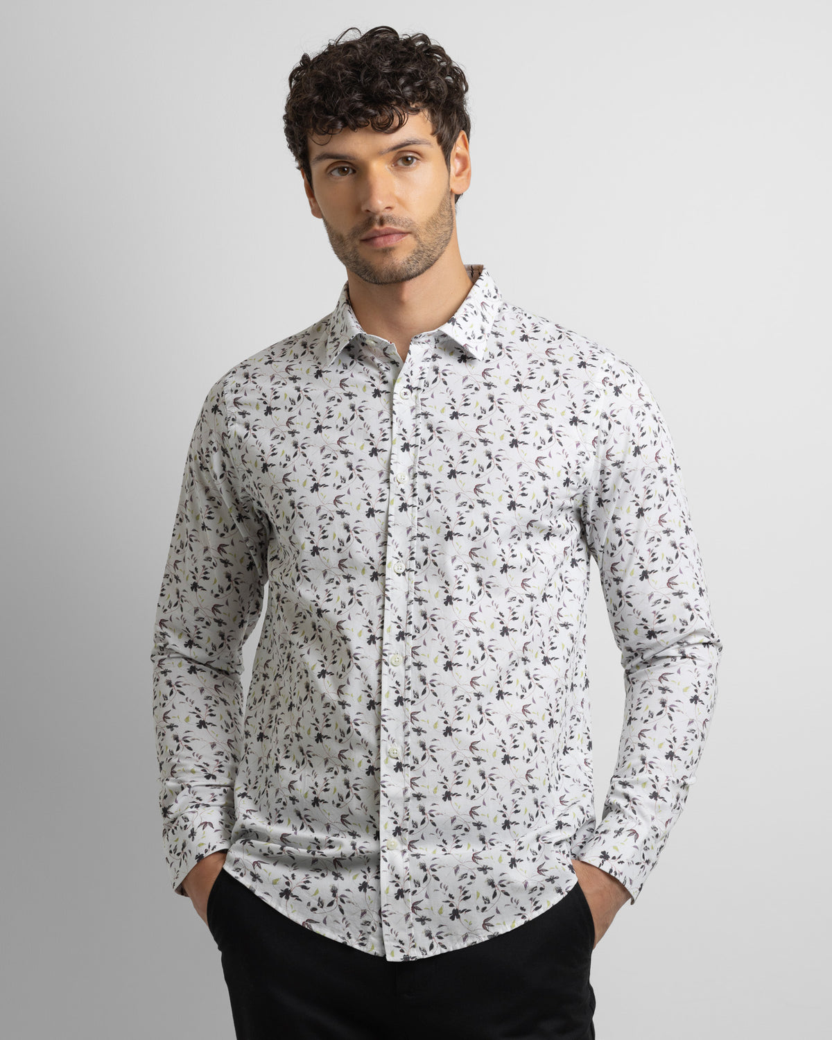 Limited Edition Sketch Floral Slim Fit Shirt