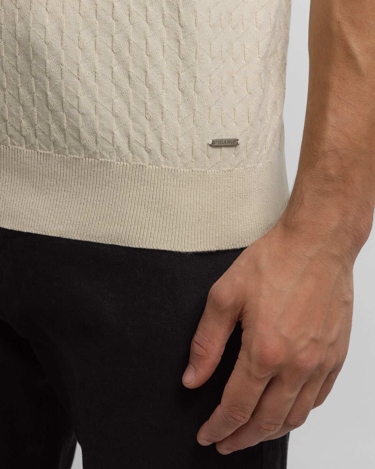 Burton - Geo Texture Knitted Polo Shirt