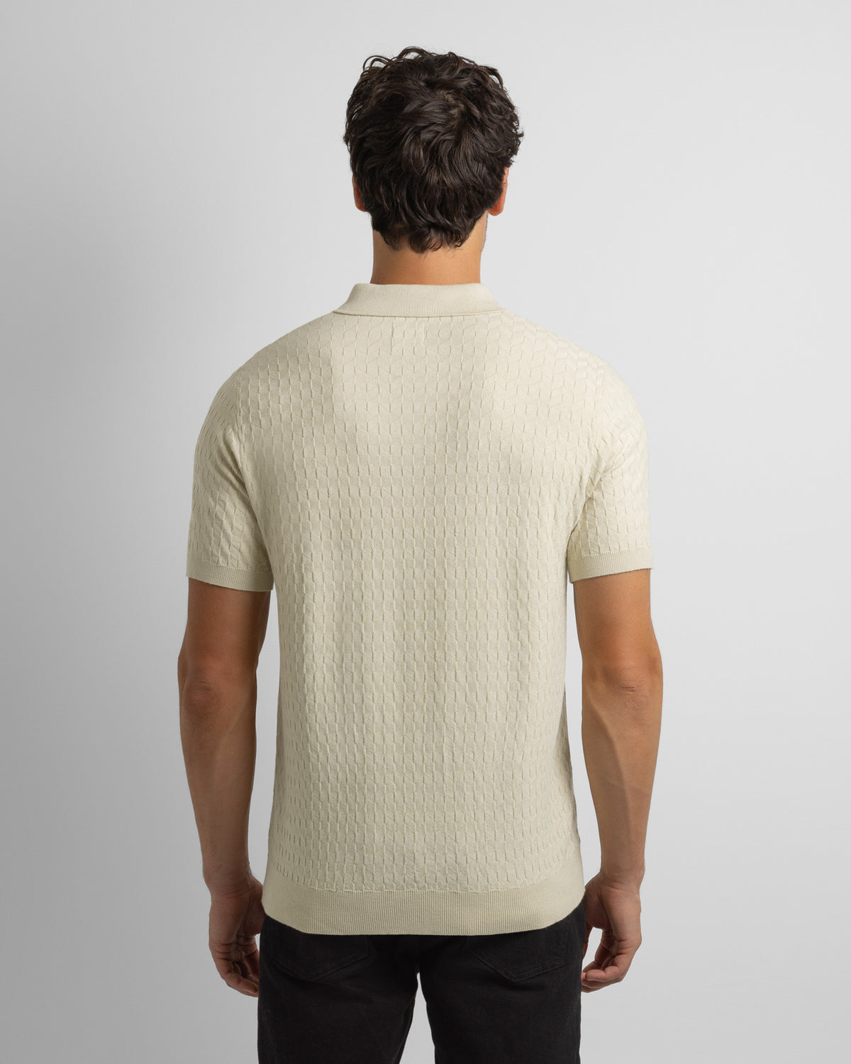 Burton - Geo Texture Knitted Polo Shirt