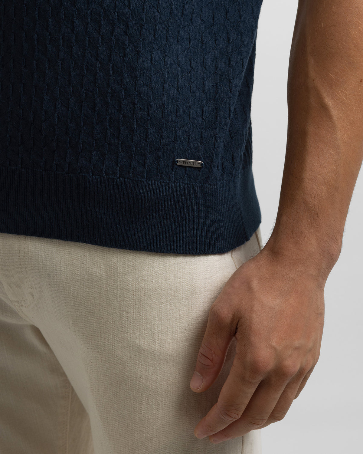 Burton - Geo Texture Knitted Polo Shirt