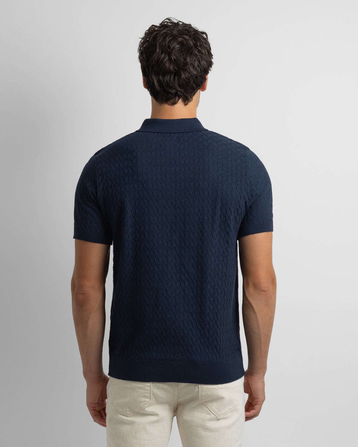 Burton - Geo Texture Knitted Polo Shirt