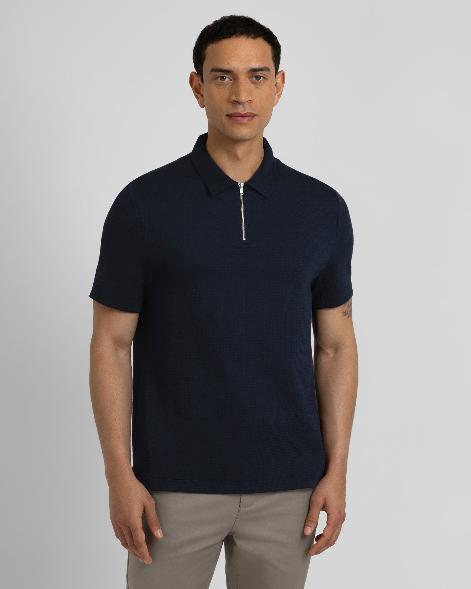 Ivy - Square Jacquard Polo Shirt