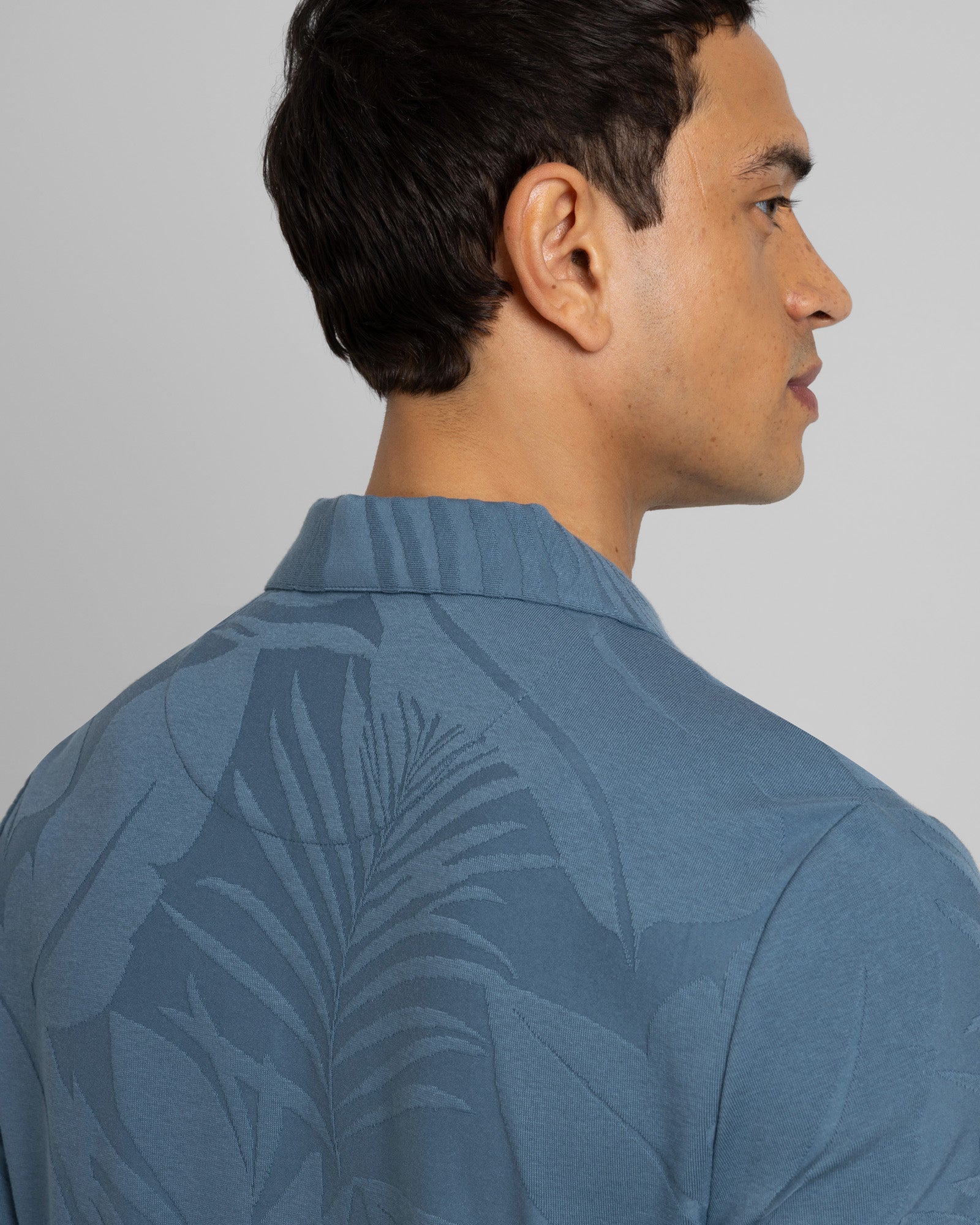 Healey - Large Floral Transfer Jacquard Polo Shirt