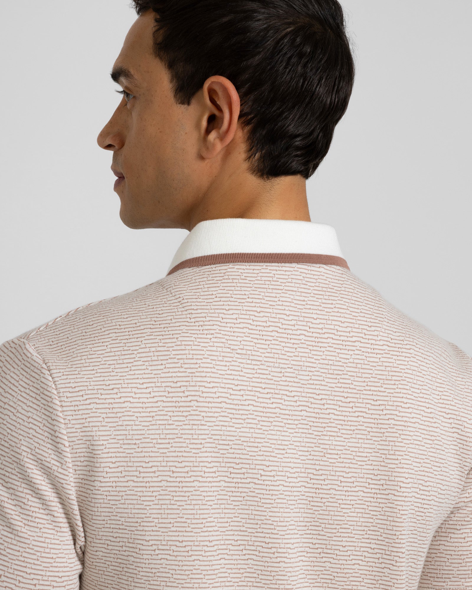 Bevan - Two-Tone Abstract Stripe Polo Shirt