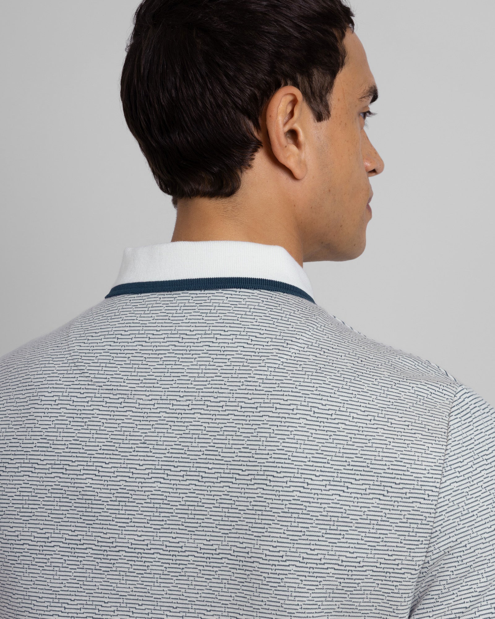 Bevan - Two-Tone Abstract Stripe Polo Shirt