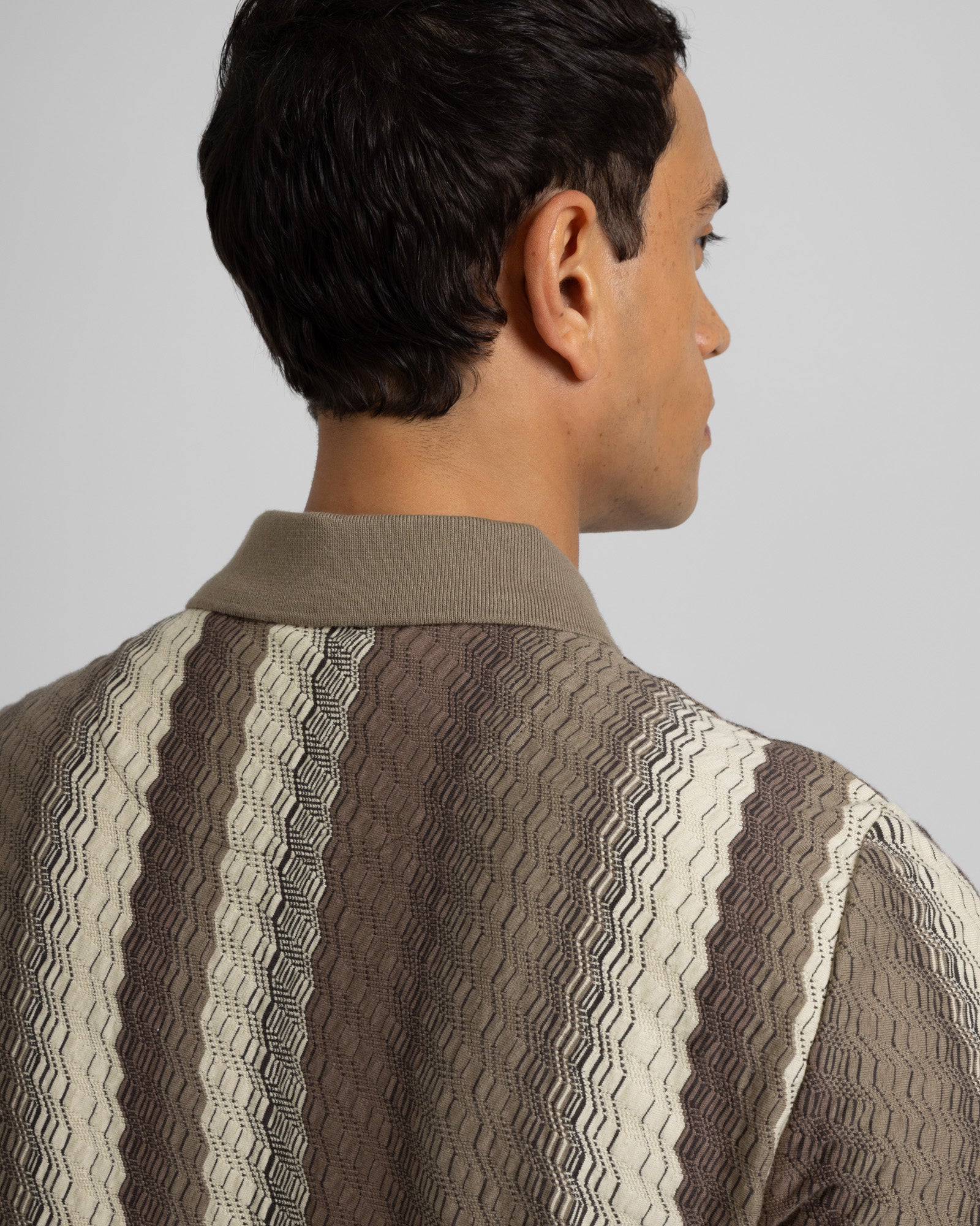 Goldie - Zig-Zag Seersucker Polo Shirt