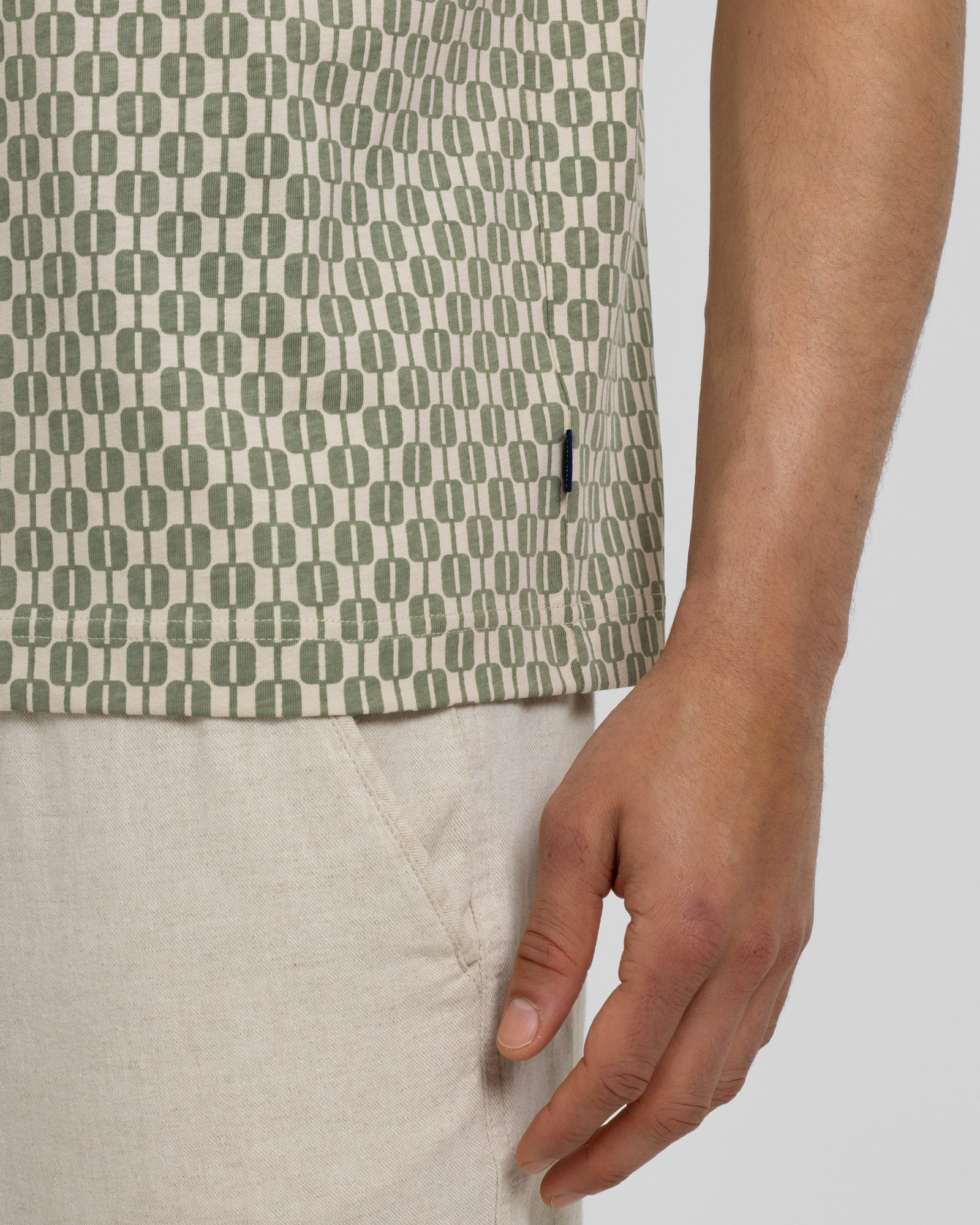 Bayley - Retro Geometric Print Polo Shirt