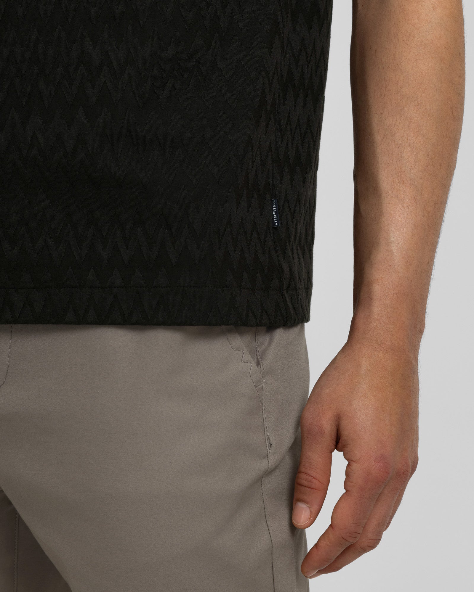 Beckton - Zigzag Textured Polo Shirt