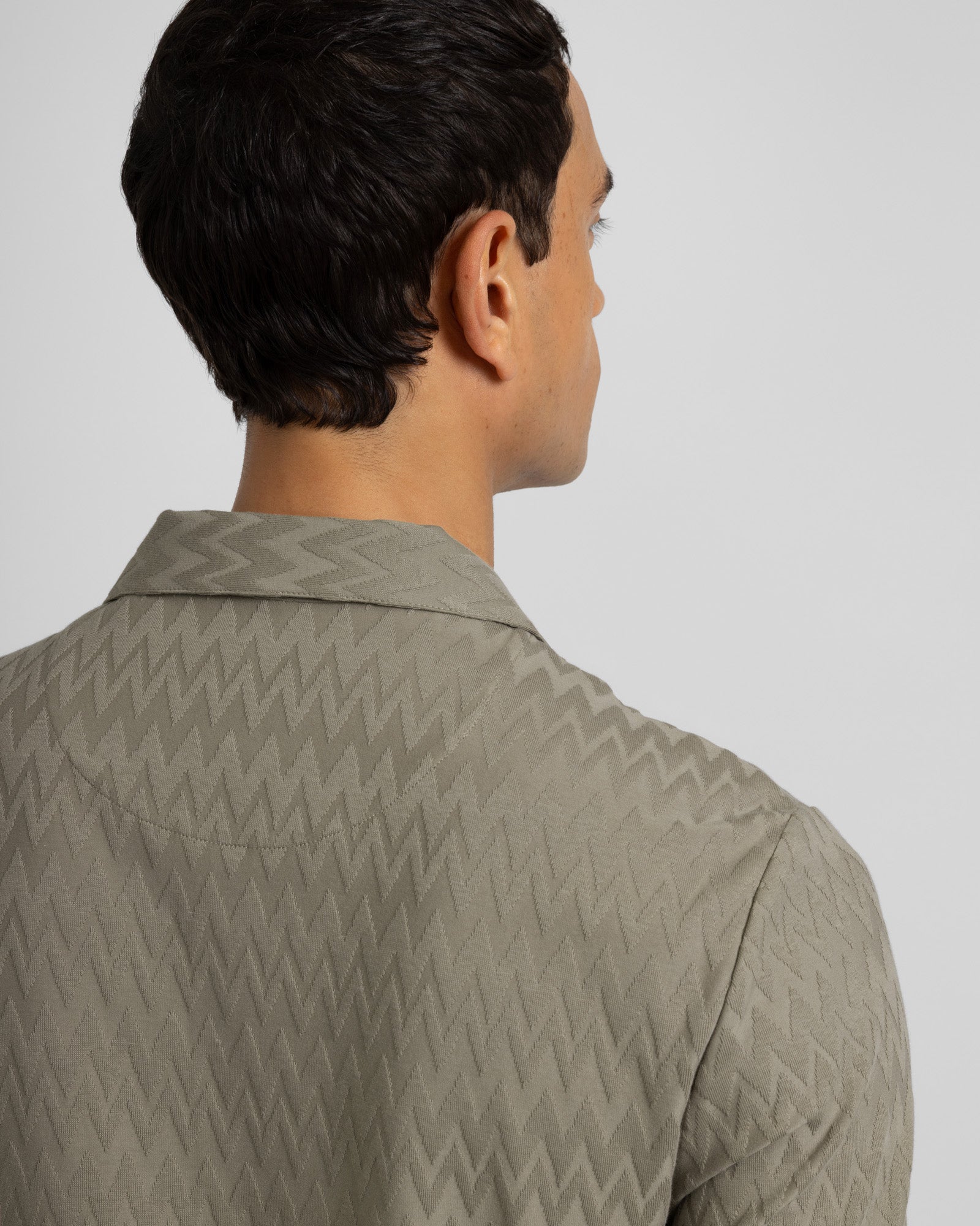 Beckton - Zigzag Textured Polo Shirt
