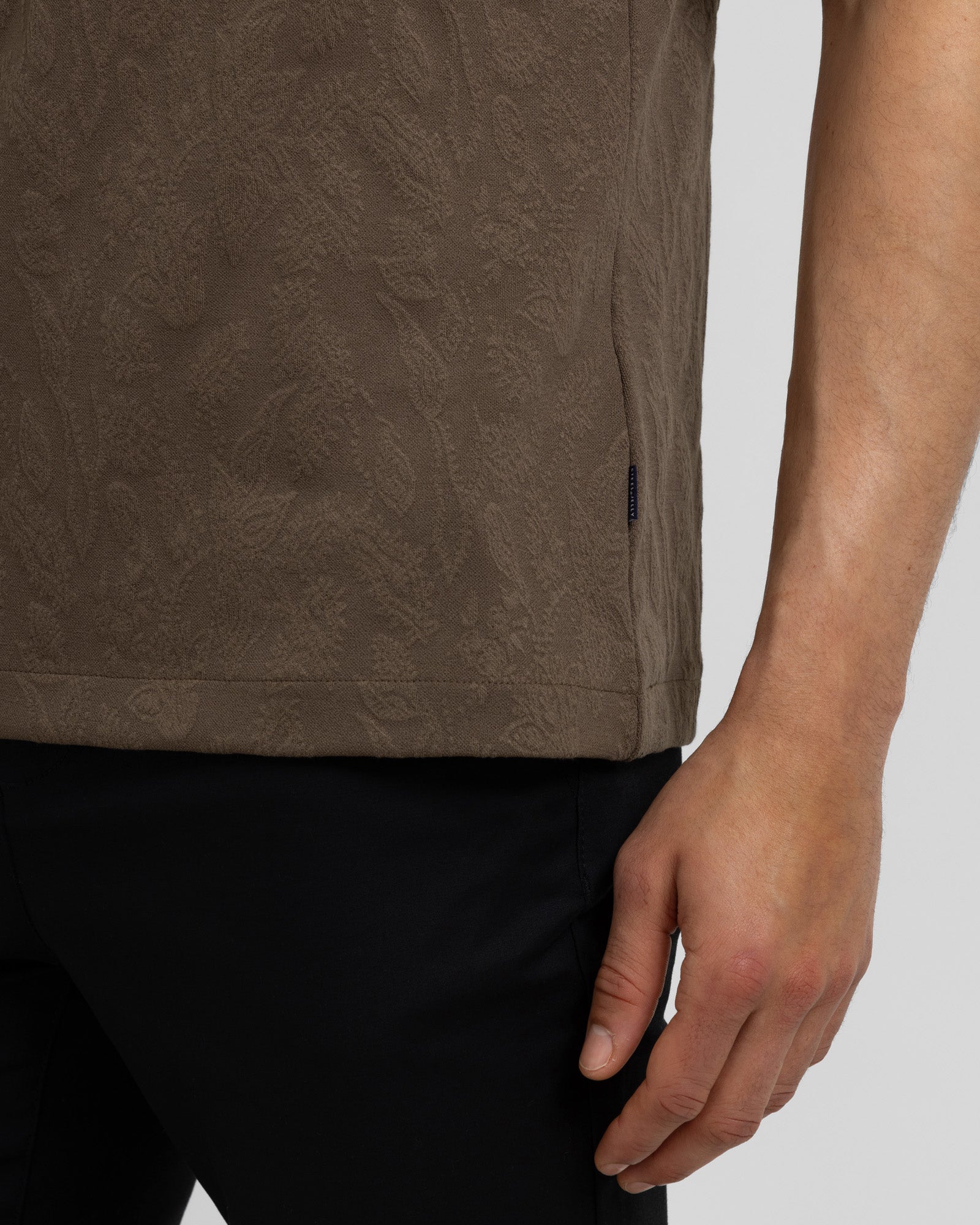 Norwood - Leaf Textured Polo Shirt