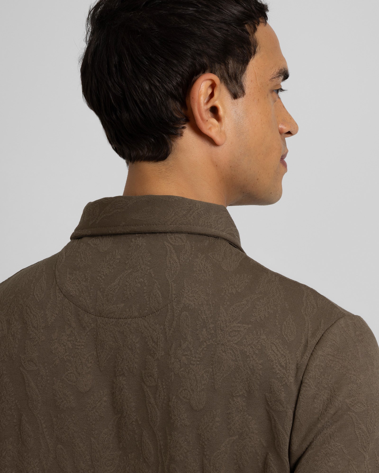 Norwood - Leaf Textured Polo Shirt