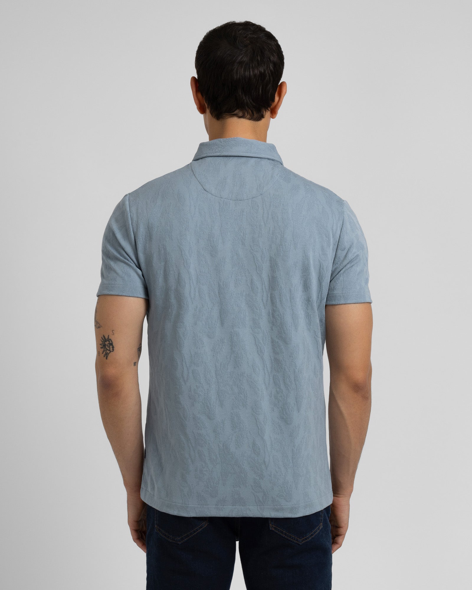 Norwood - Leaf Textured Polo Shirt