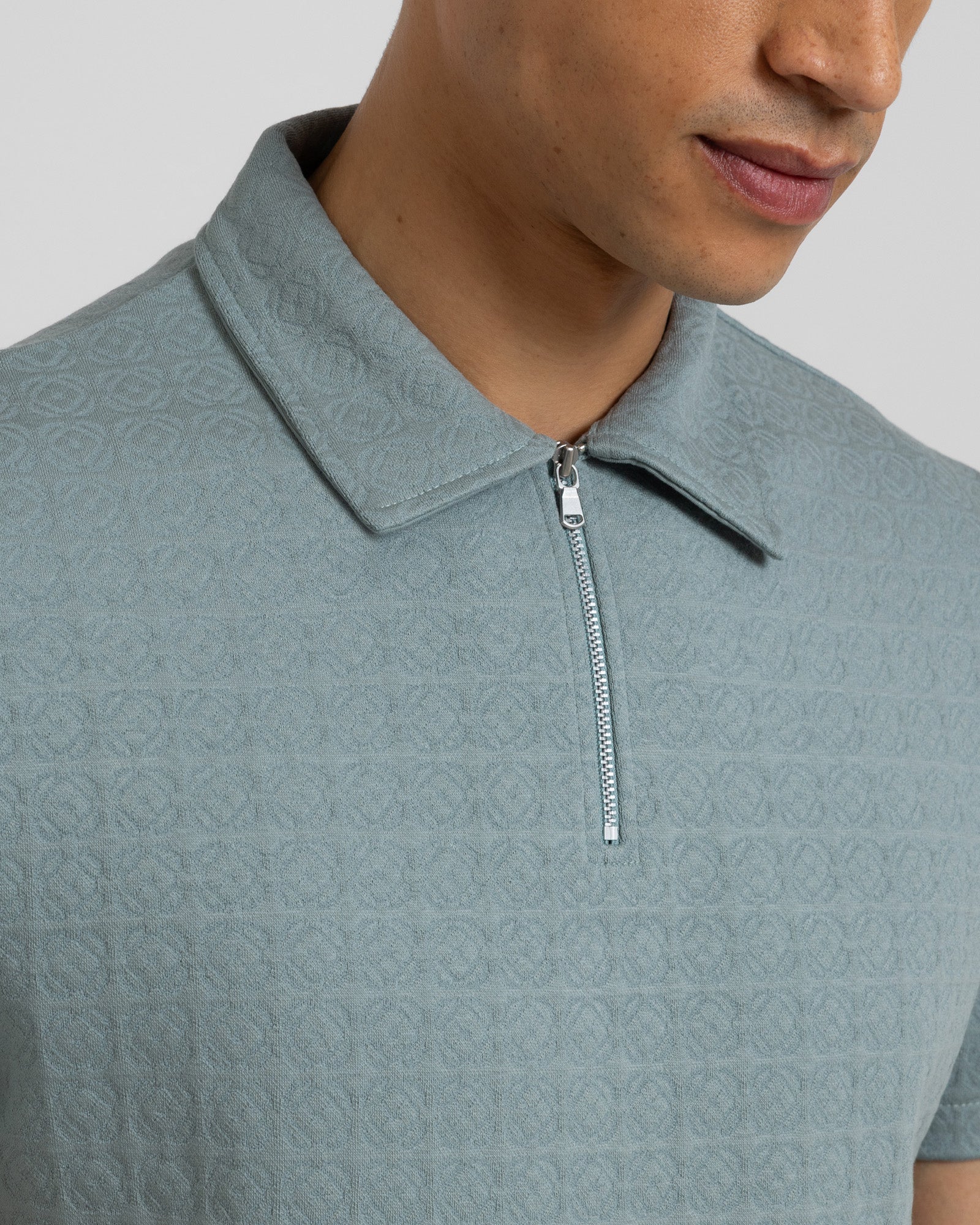 Crofton - Tile Jacquard Textured Polo Shirt