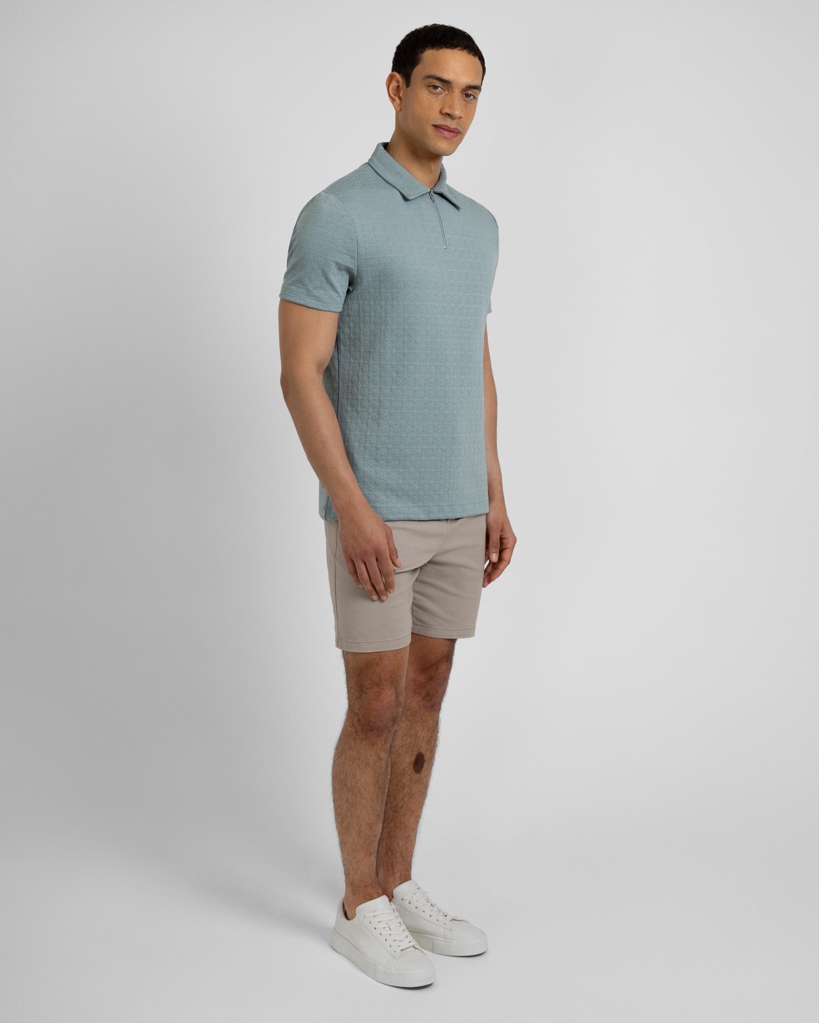 Crofton - Tile Jacquard Textured Polo Shirt