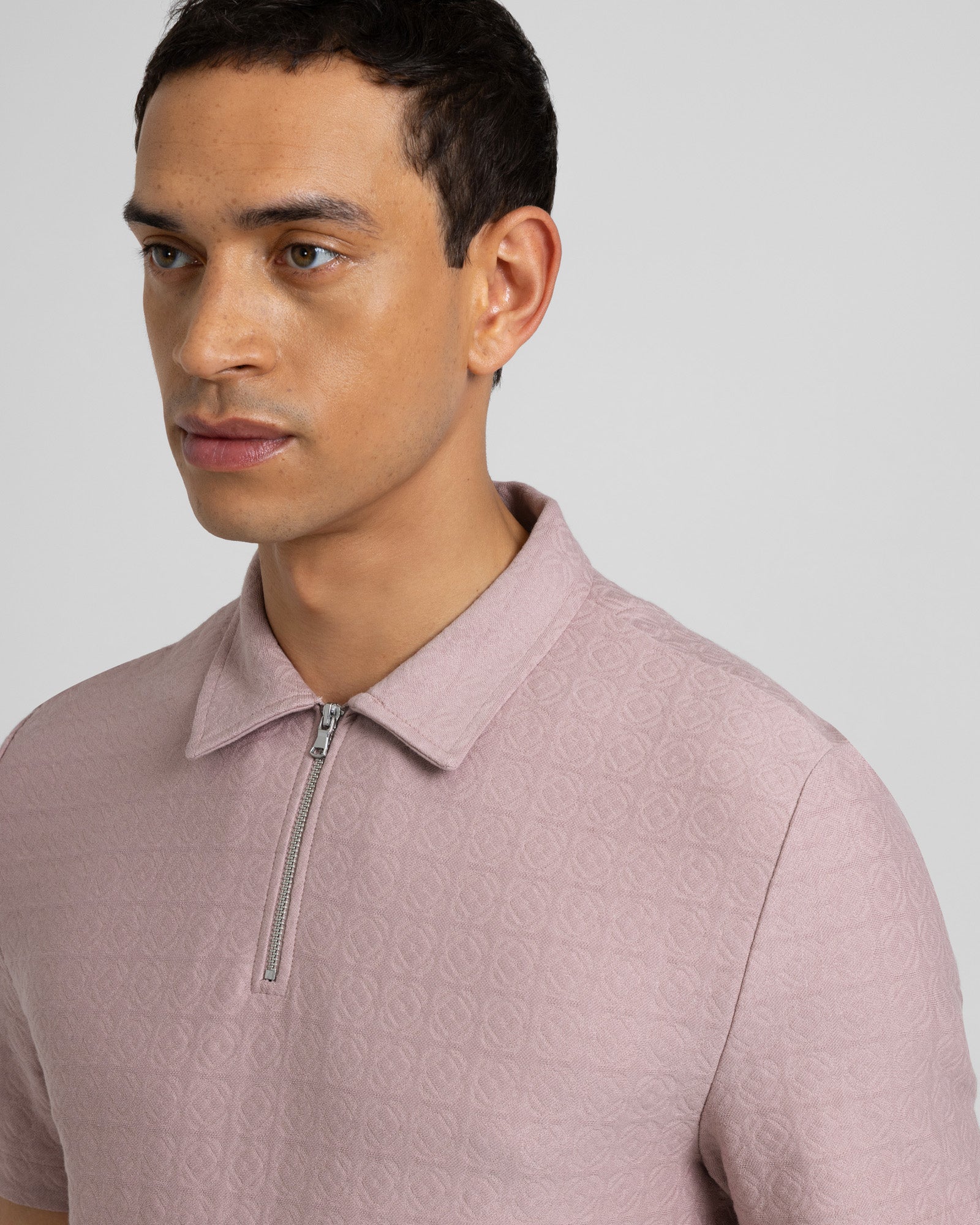 Crofton - Tile Jacquard Textured Polo Shirt