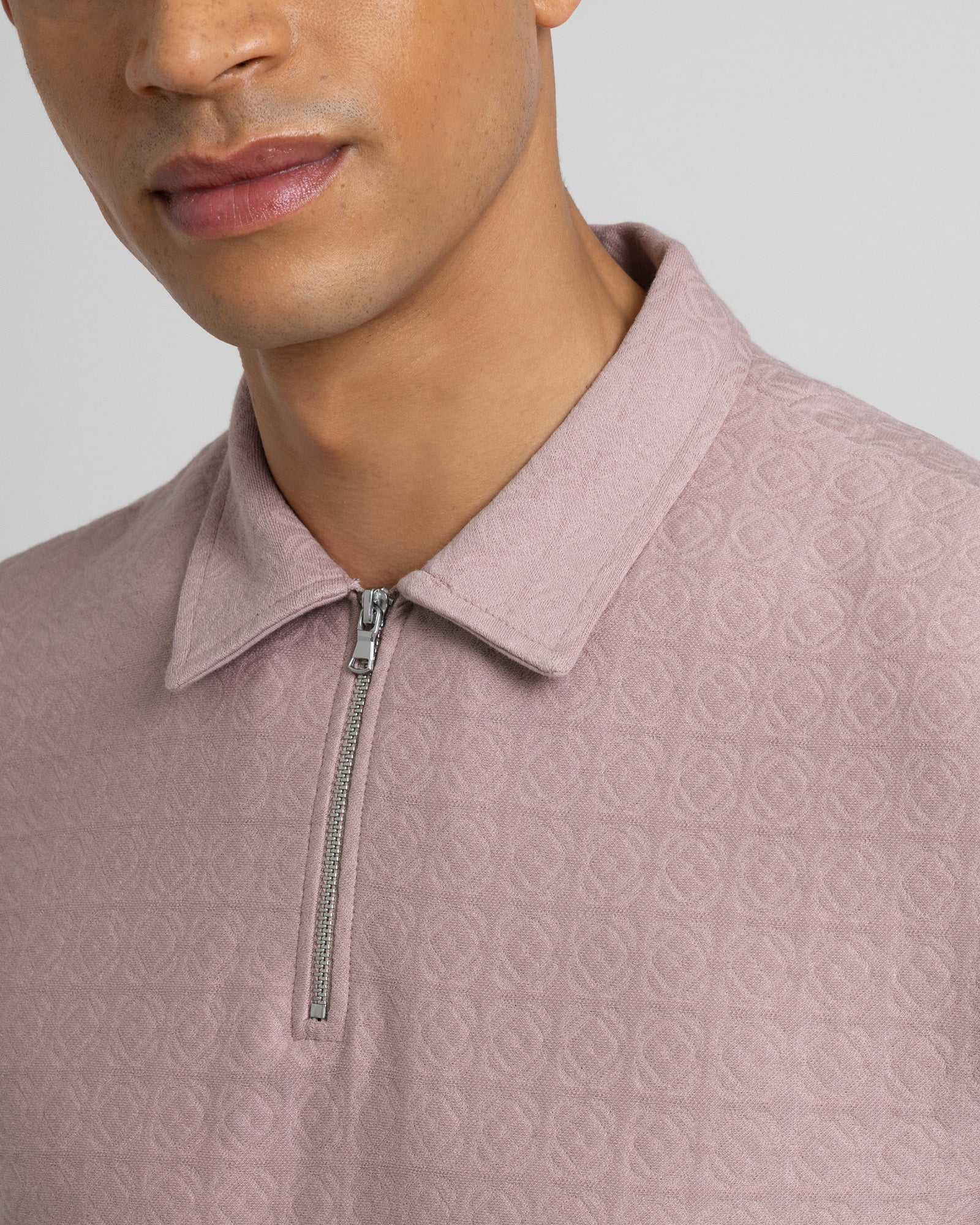 Crofton - Tile Jacquard Textured Polo Shirt