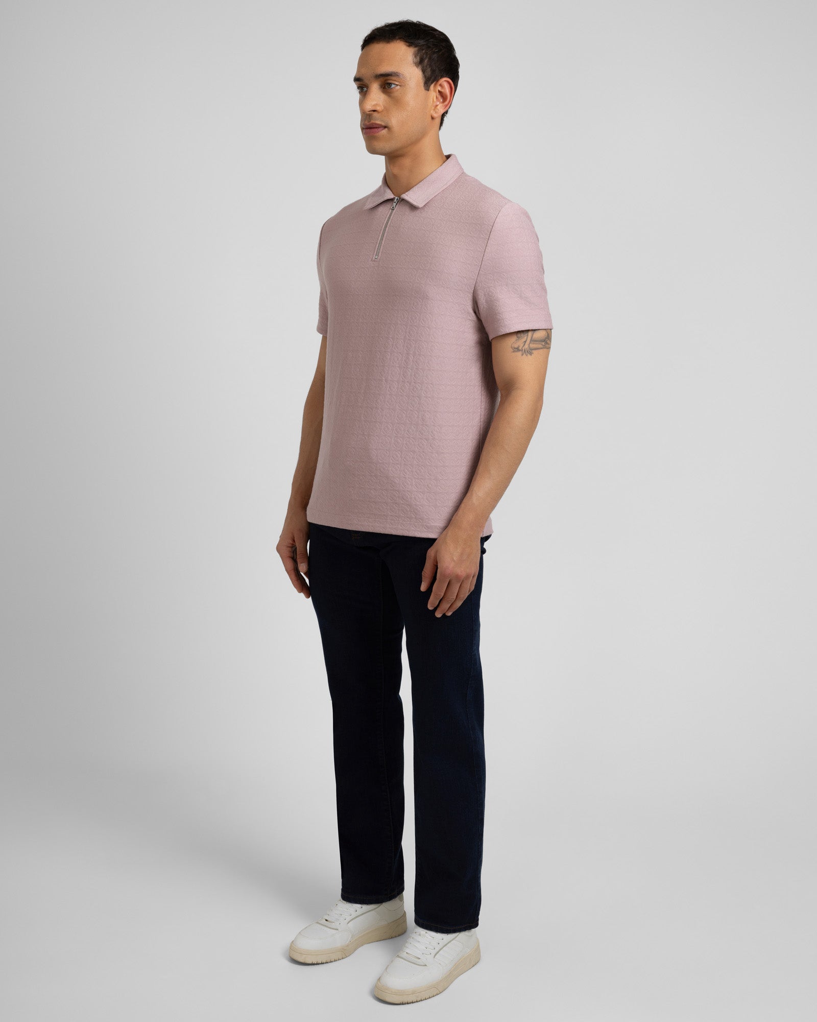 Crofton - Tile Jacquard Textured Polo Shirt