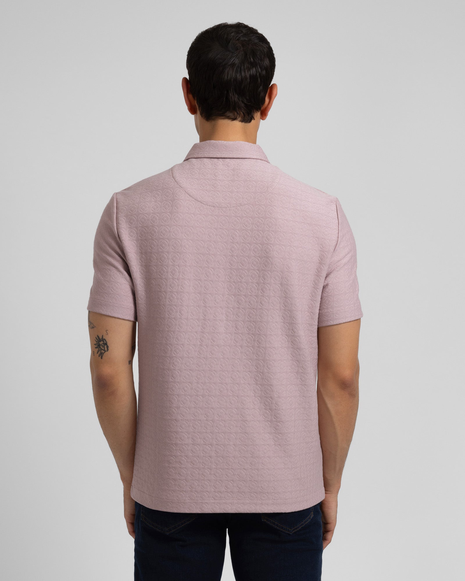Crofton - Tile Jacquard Textured Polo Shirt