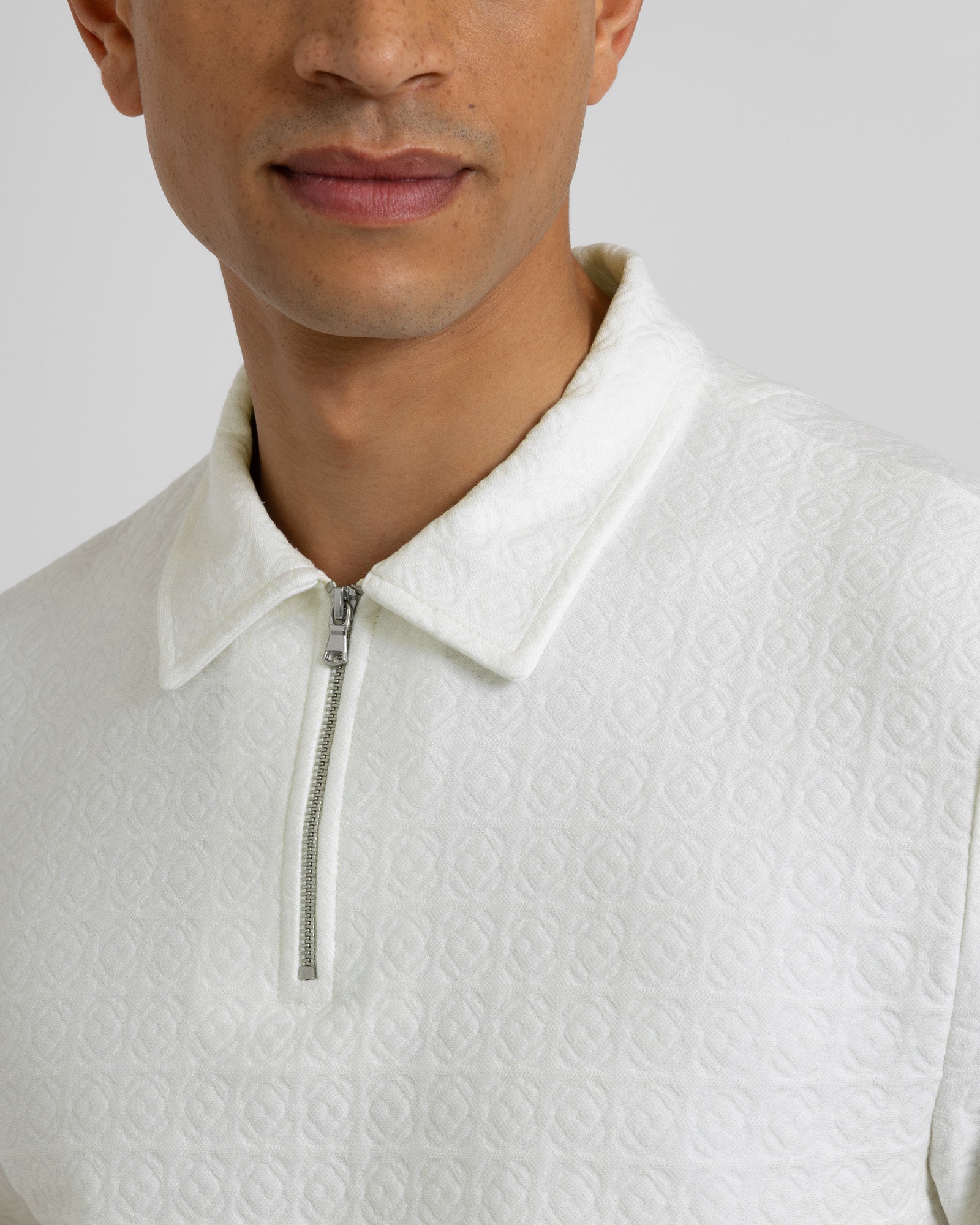 Crofton - Tile Jacquard Textured Polo Shirt