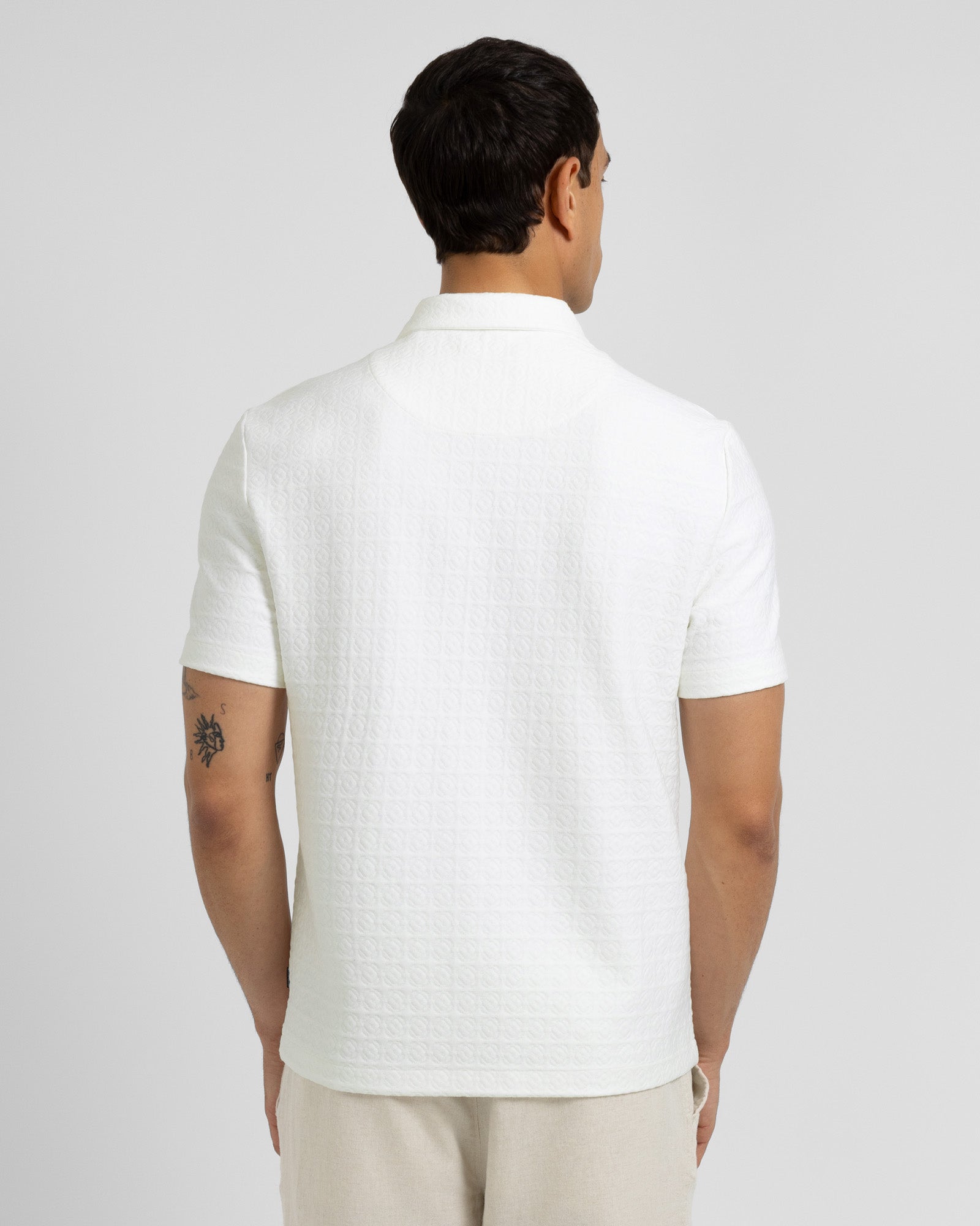 Crofton - Tile Jacquard Textured Polo Shirt