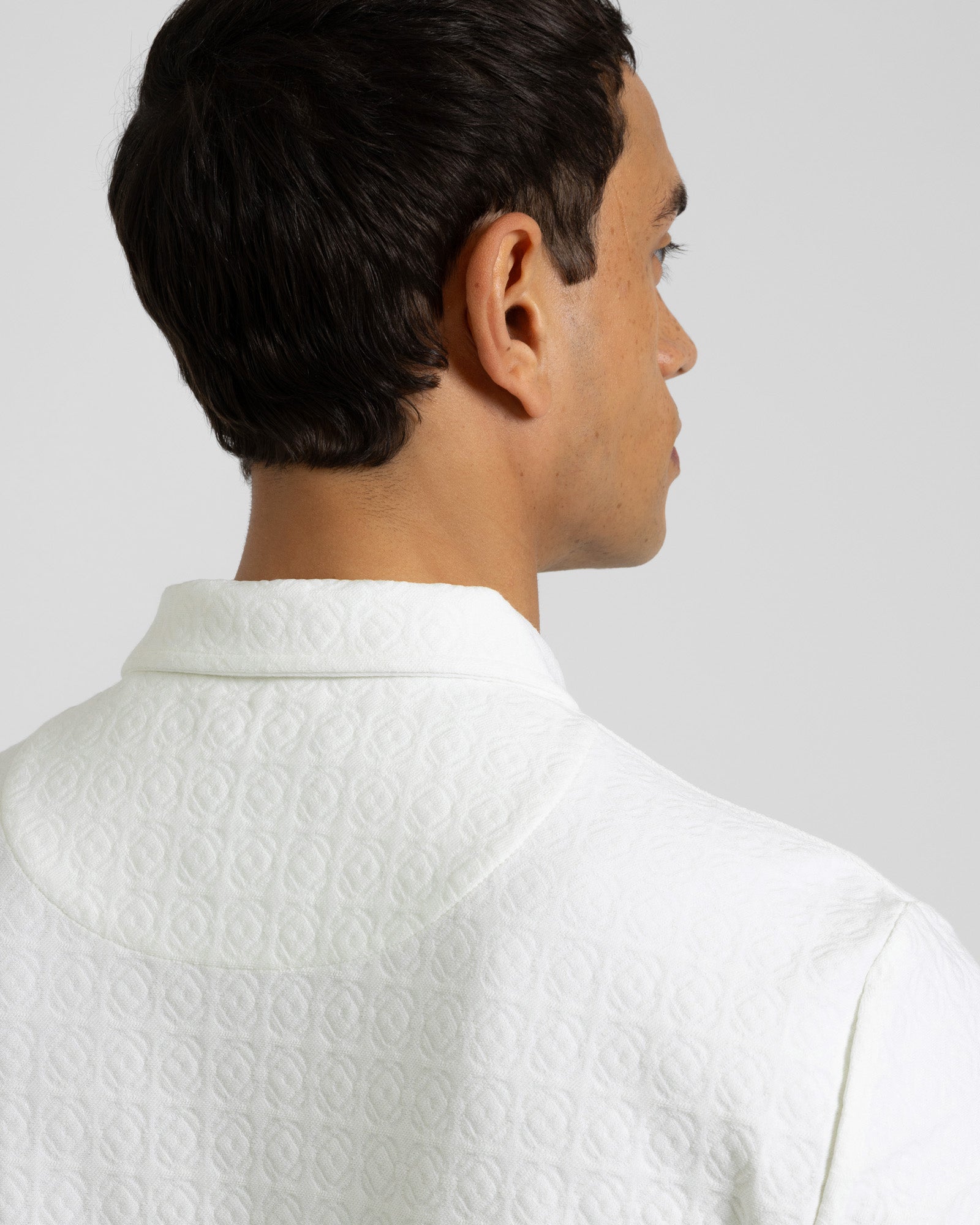 Crofton - Tile Jacquard Textured Polo Shirt