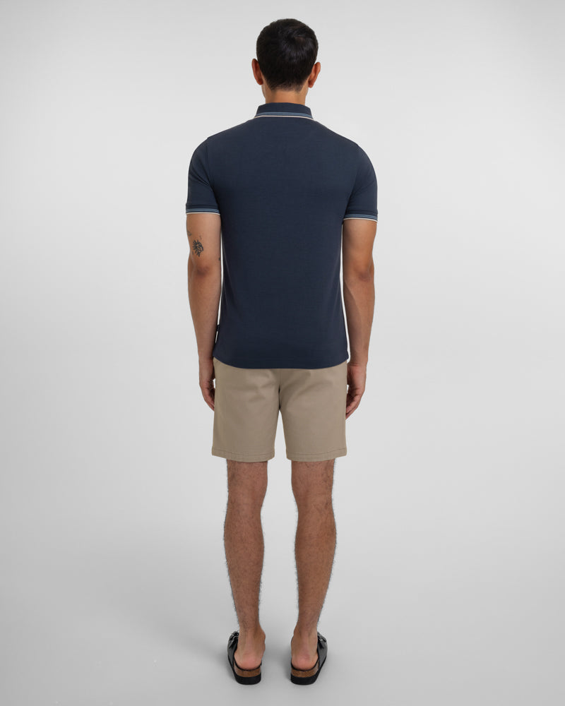 Widmore - Zip Polo With Contrast Tipping