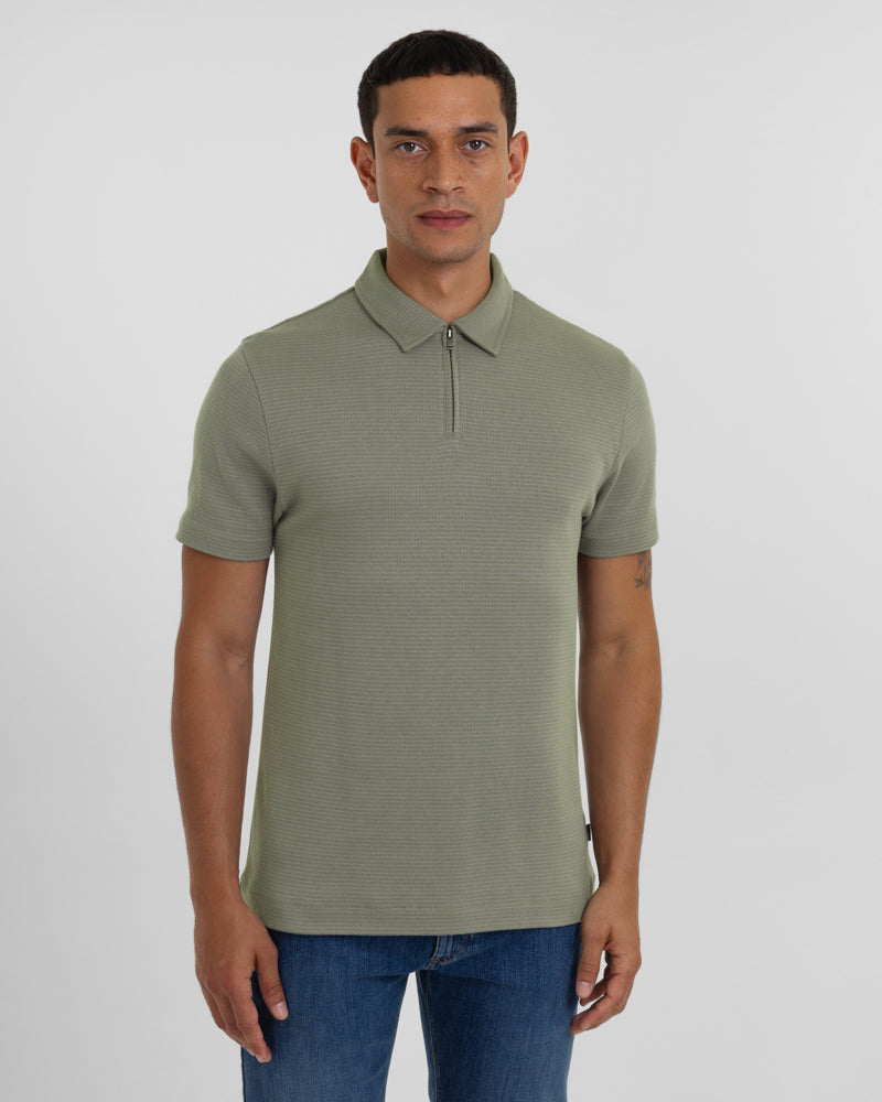 Hatton - Mini Geo Jacquard Polo Shirt