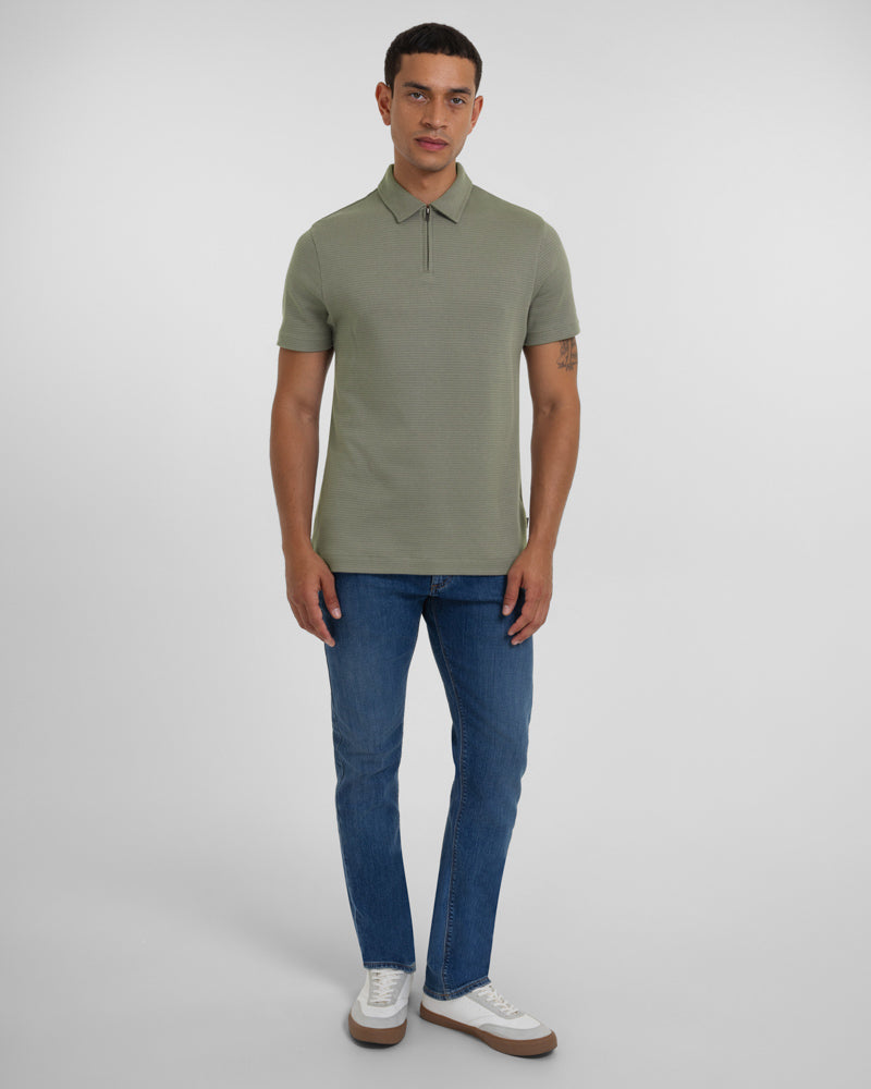 Hatton - Mini Geo Jacquard Polo Shirt