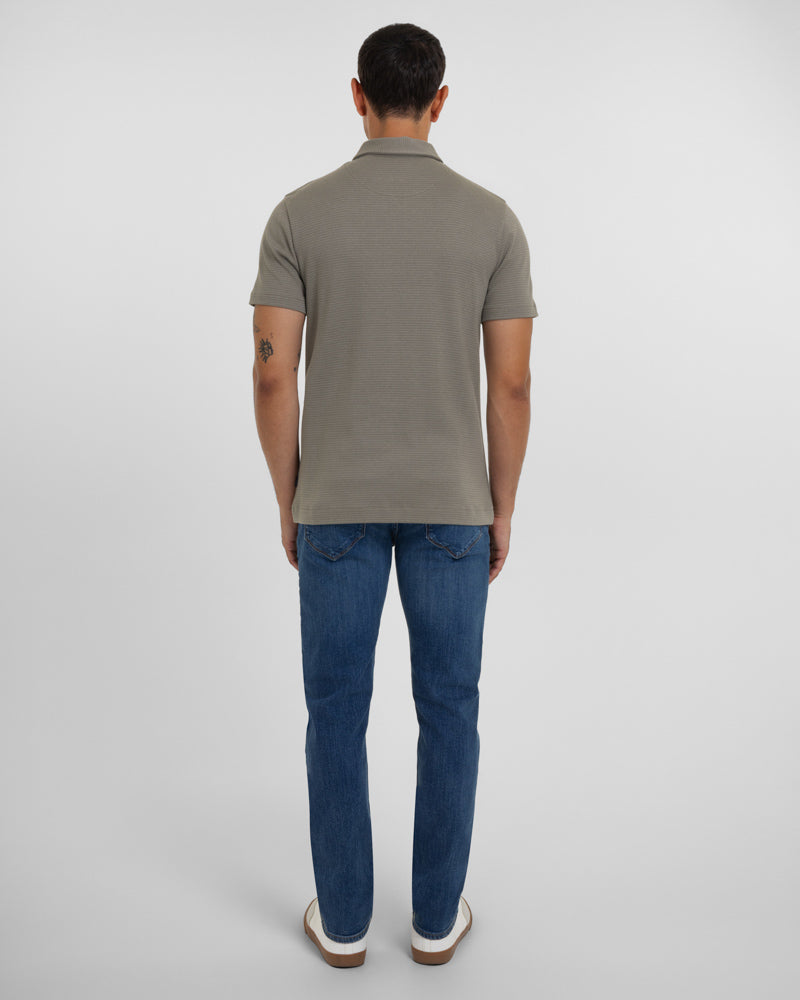 Hatton - Mini Geo Jacquard Polo Shirt