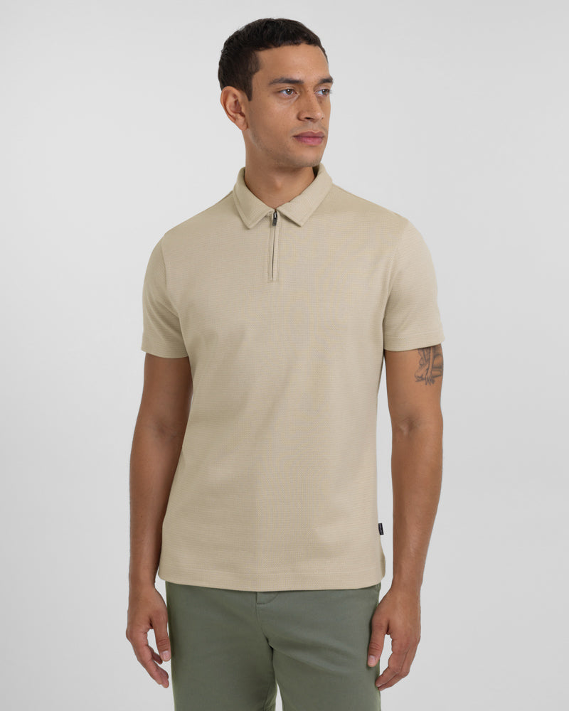 Hatton - Mini Geo Jacquard Polo Shirt