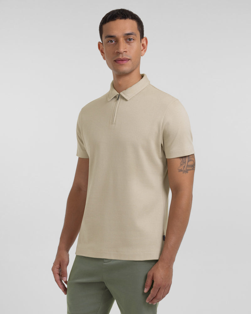 Hatton - Mini Geo Jacquard Polo Shirt